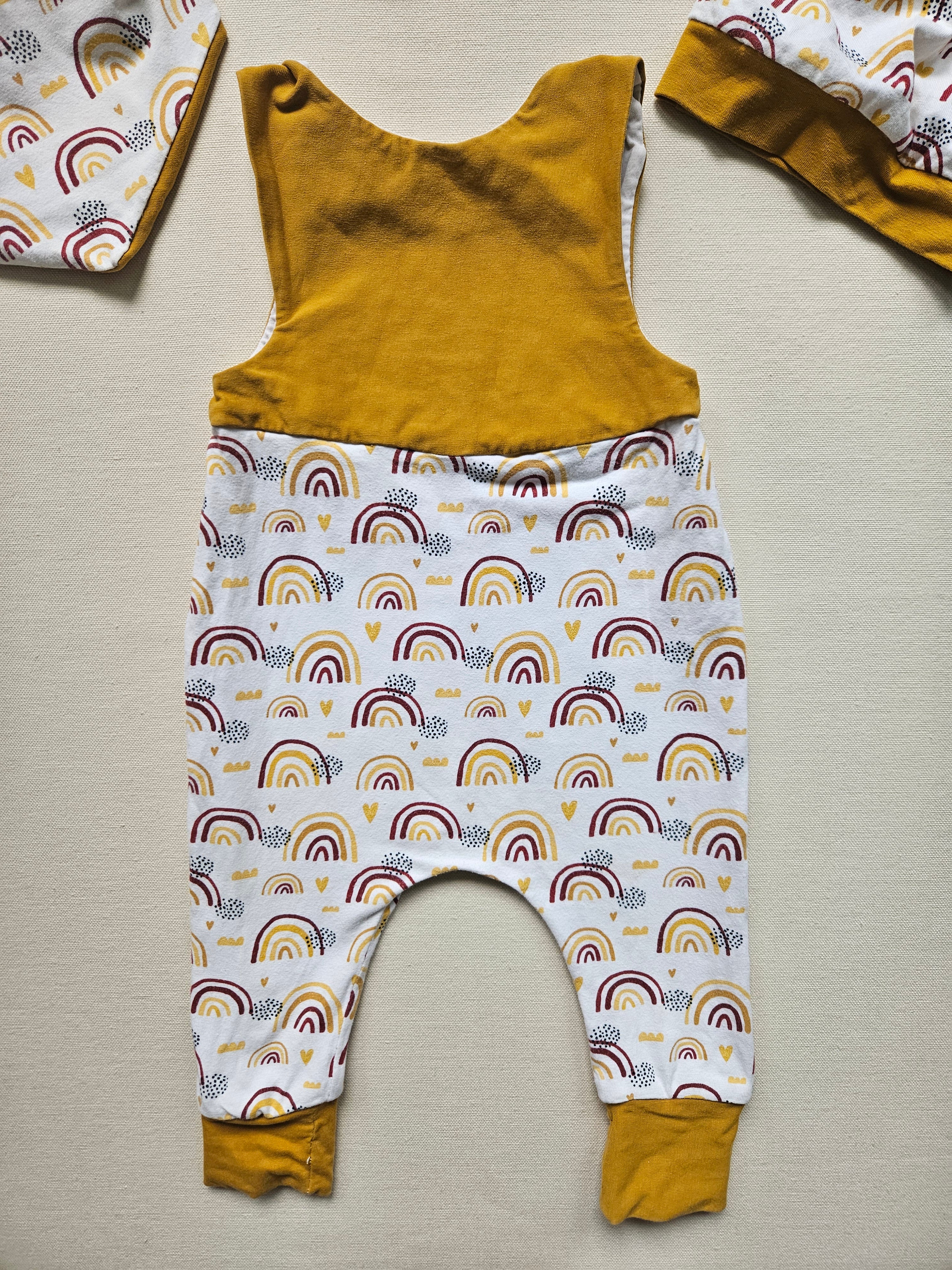 Handmade 3-teiliges Baby-Set mit Regenbogen 🌈 | Gr. 68
