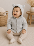 Next Strickjacke mit Öhrchen-Kapuze | Gr. 74