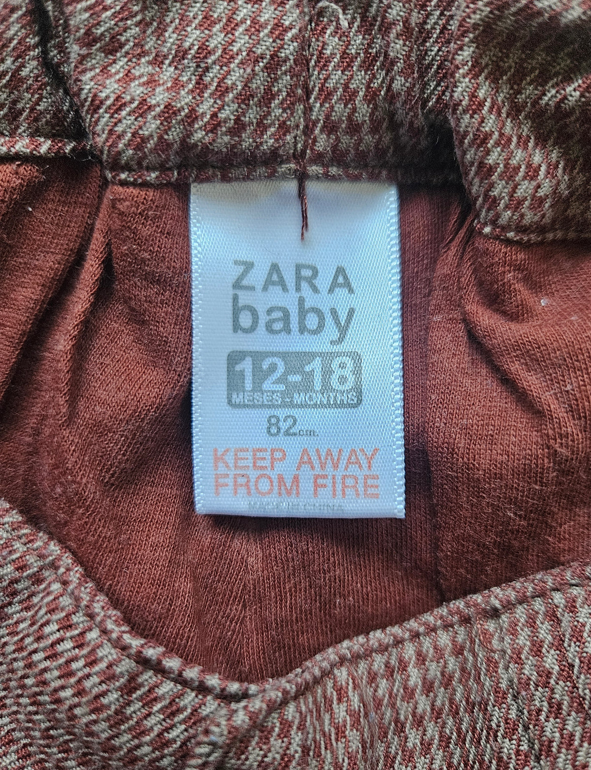ZARA Baby Stoffhose mit Hahnentrittmuster | Gr. 82