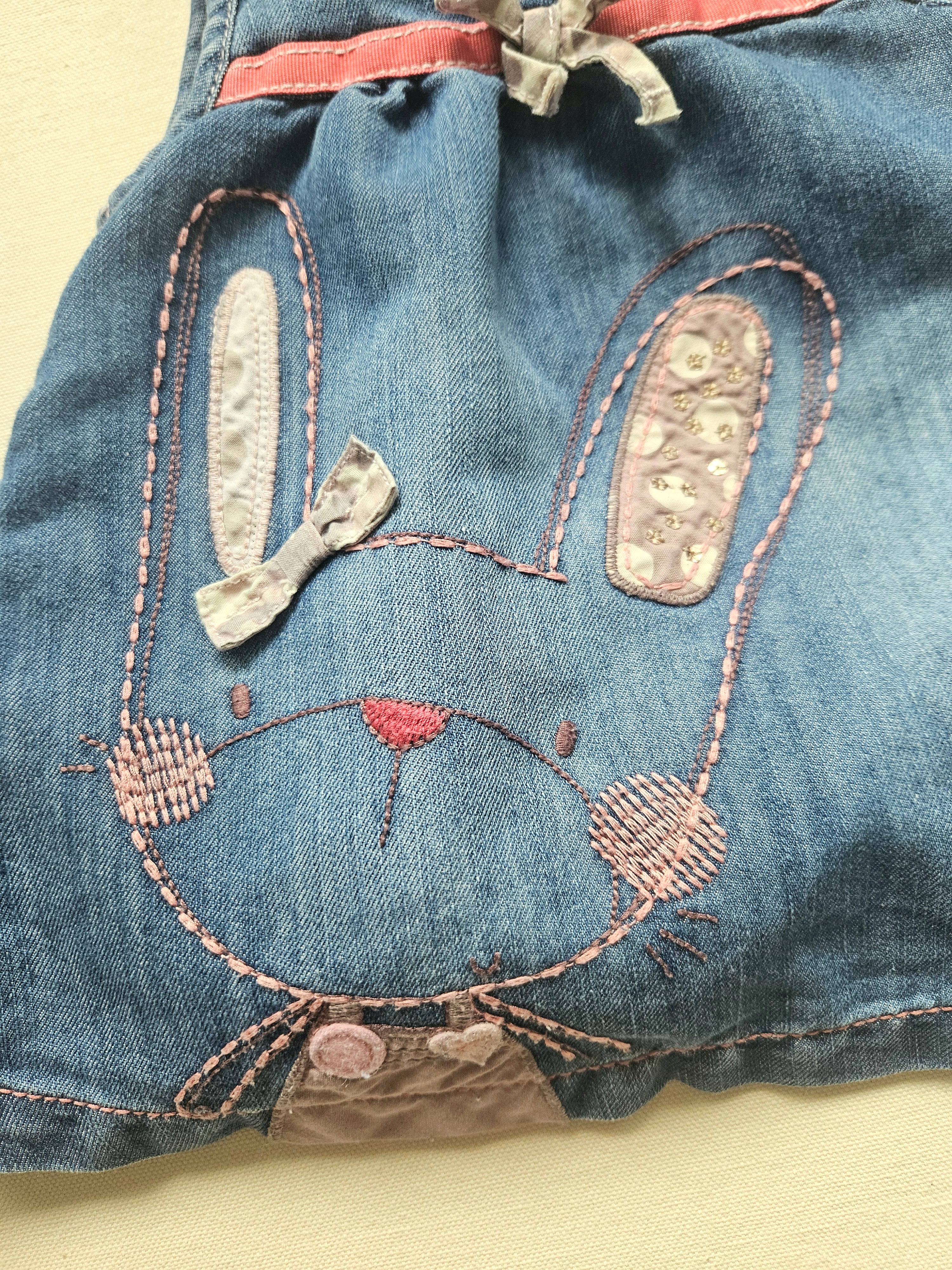Next Jeanskleid mit Hasenmotiv 🐰 | Gr. 62