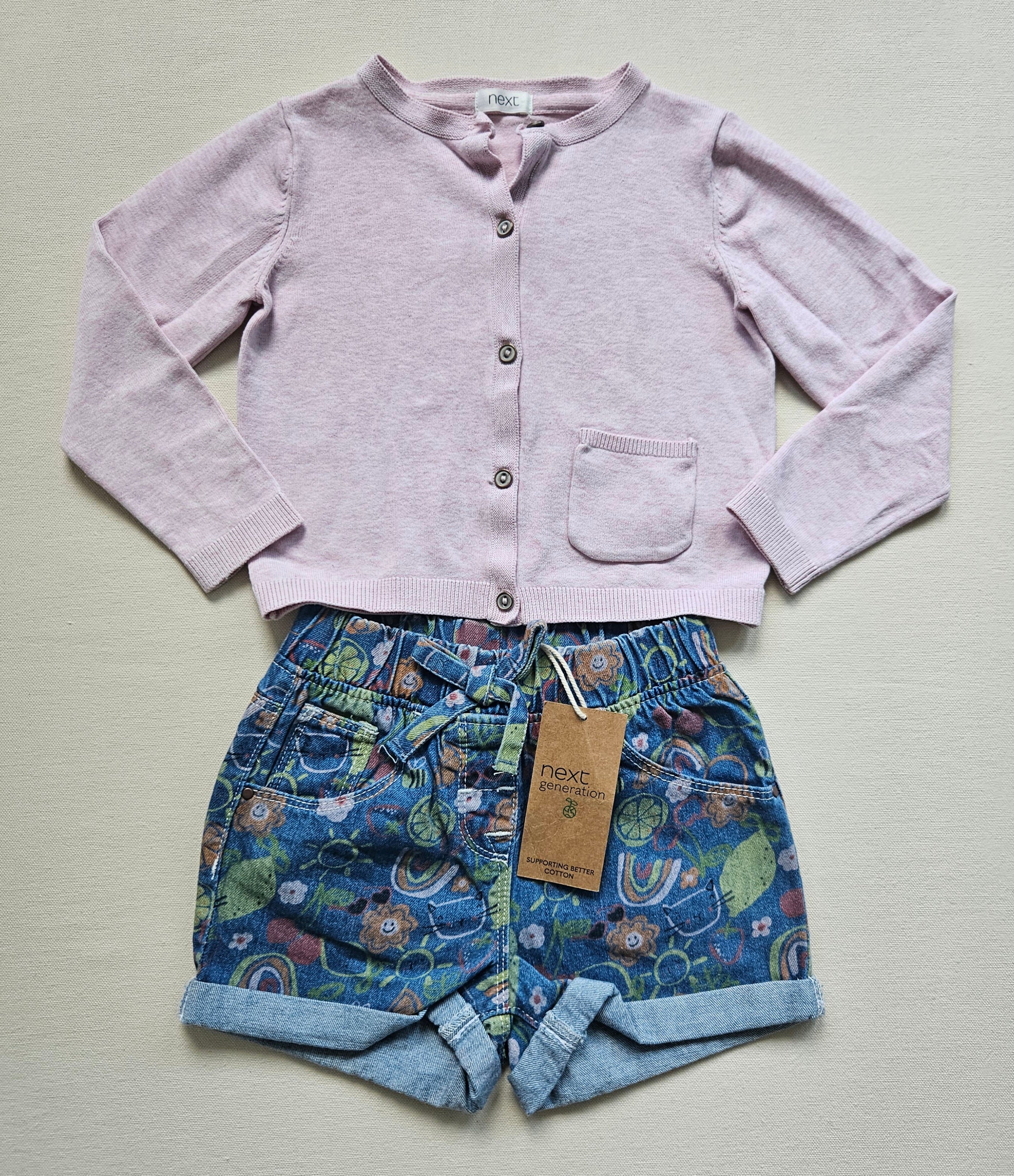 Next Outfit-Set mit Strickjacke & Shorts Neu | Gr. 92