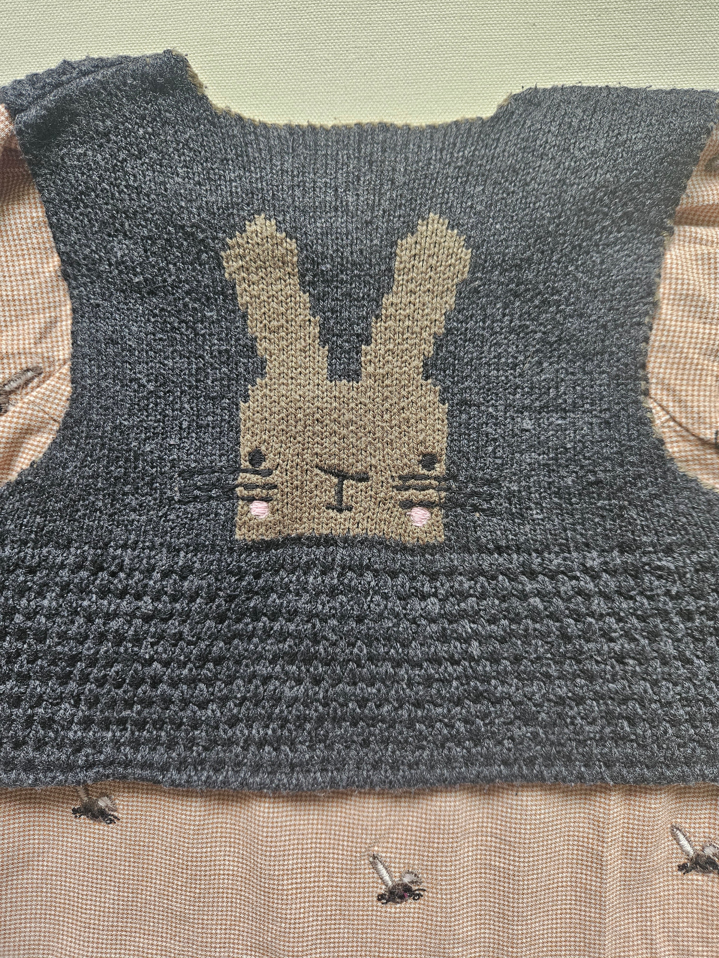 Next Kleid mit Strickweste & Häschen 🐰 | Gr. 80