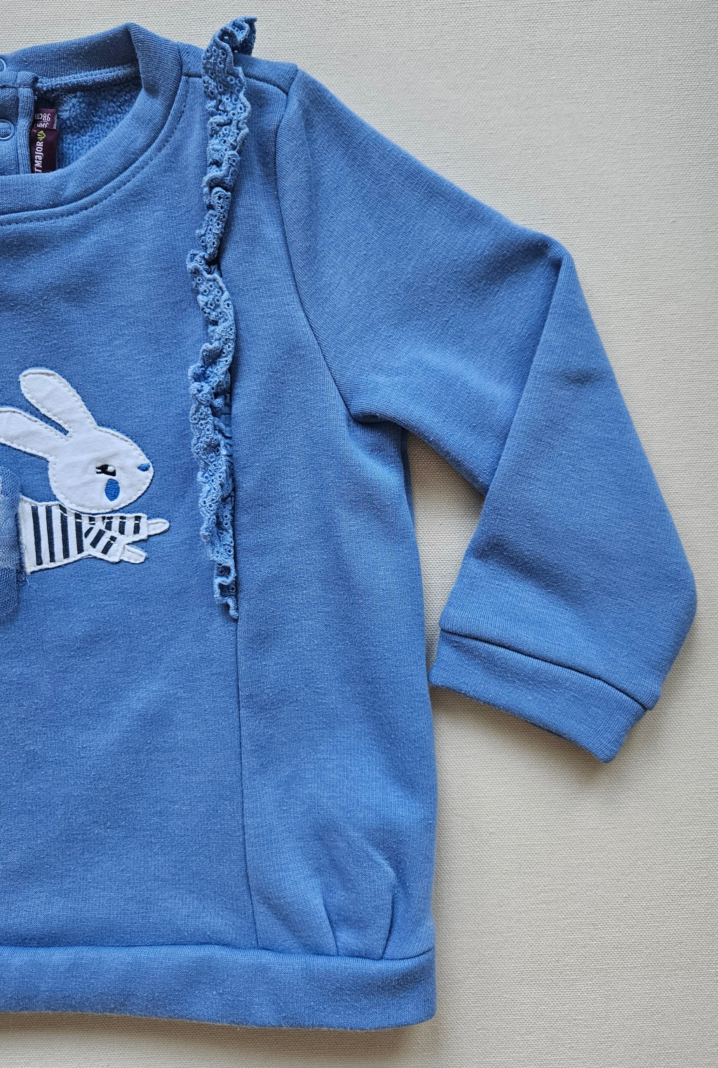 Sergent Major Mädchen-Sweatshirt mit Häschen & Spitzenrüschen 🐇 | Gr. 98