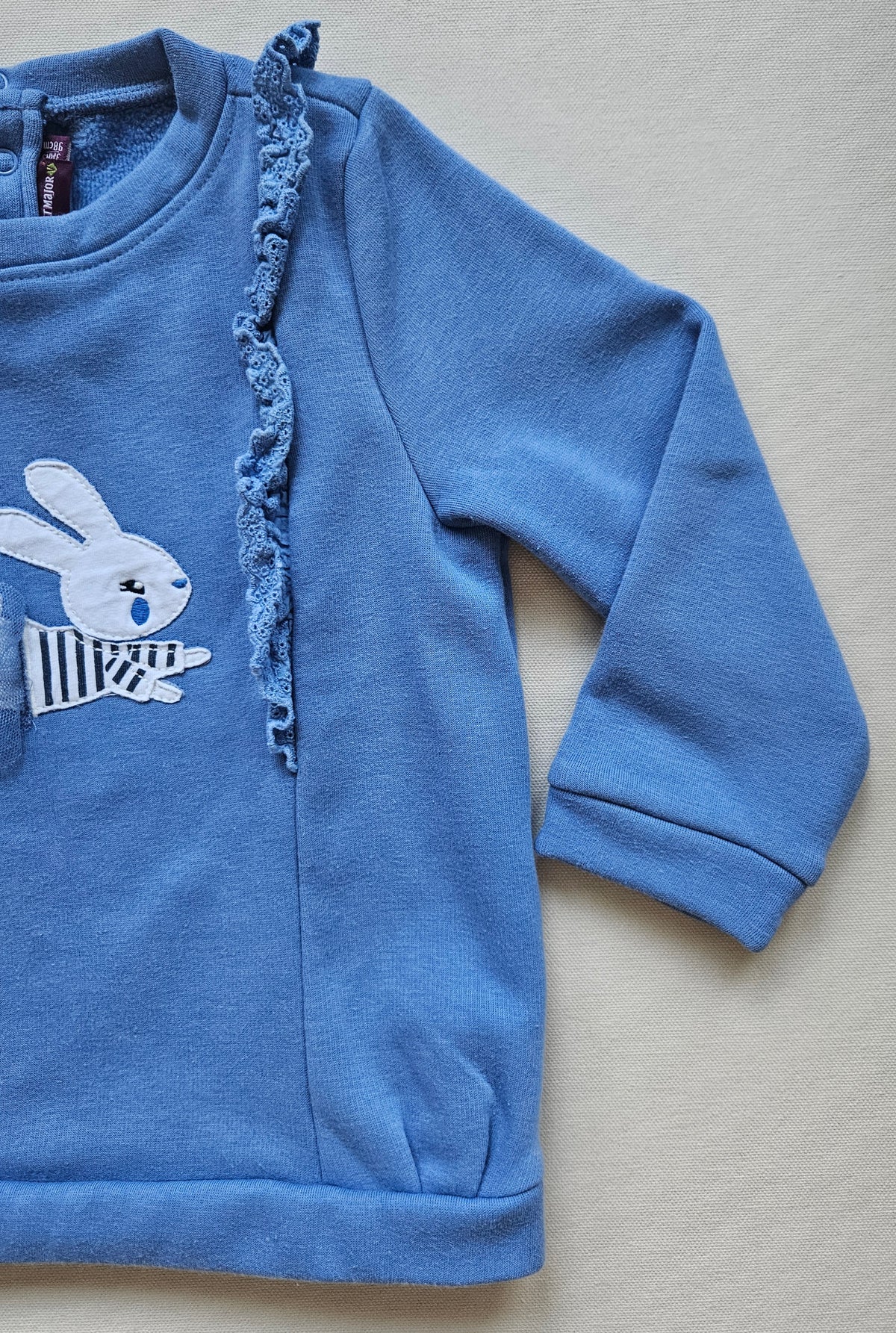 Sergent Major Mädchen-Sweatshirt mit Häschen & Spitzenrüschen 🐇 | Gr. 98