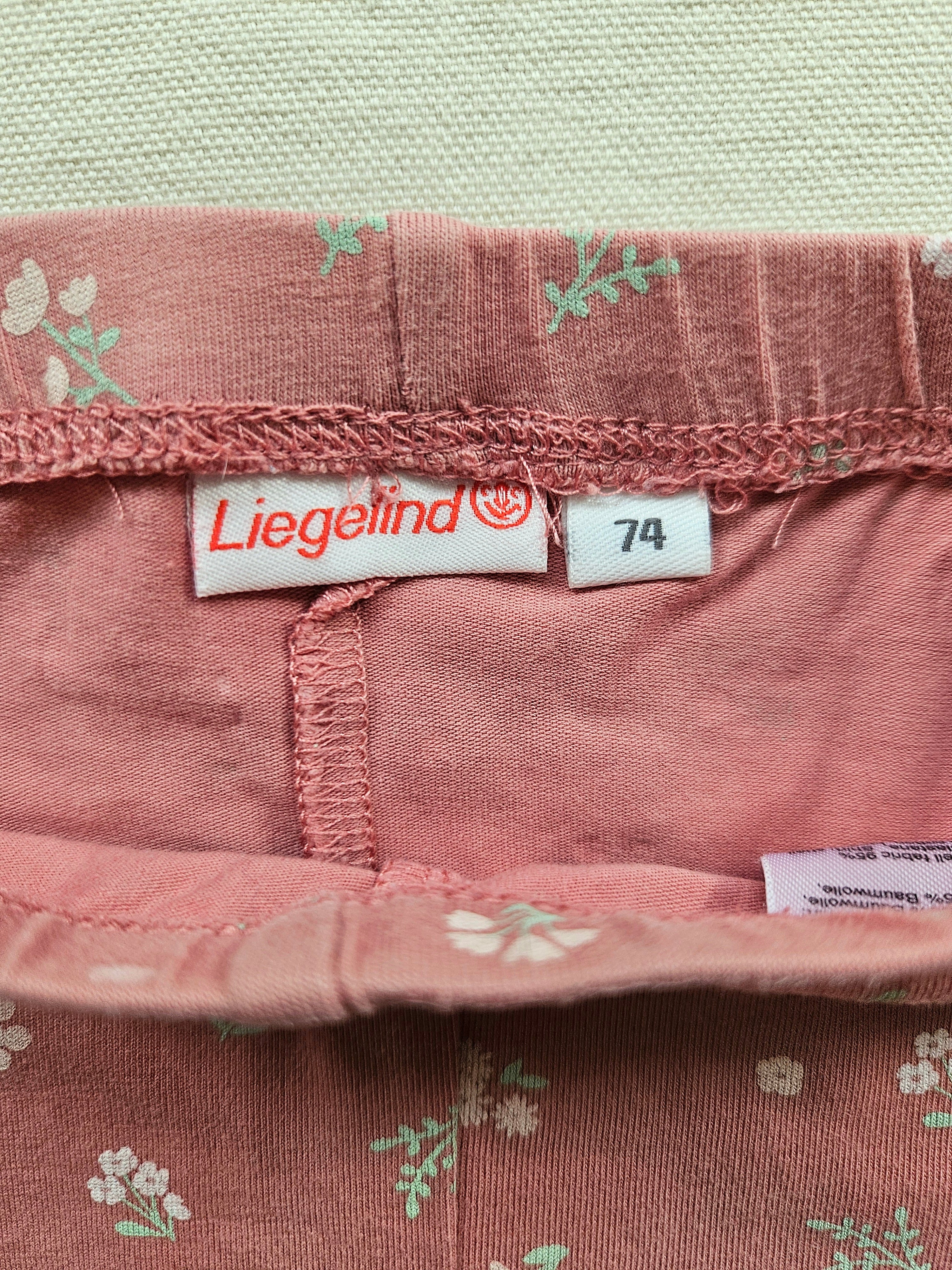 Liegelind Set mit Hasen-Shirt & Blumenleggings 🐰 | Gr. 74