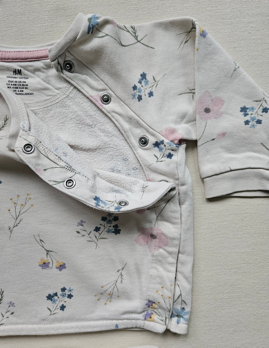 H&M 2-teiliges Baby-Set mit Blumenprint | Gr. 68
