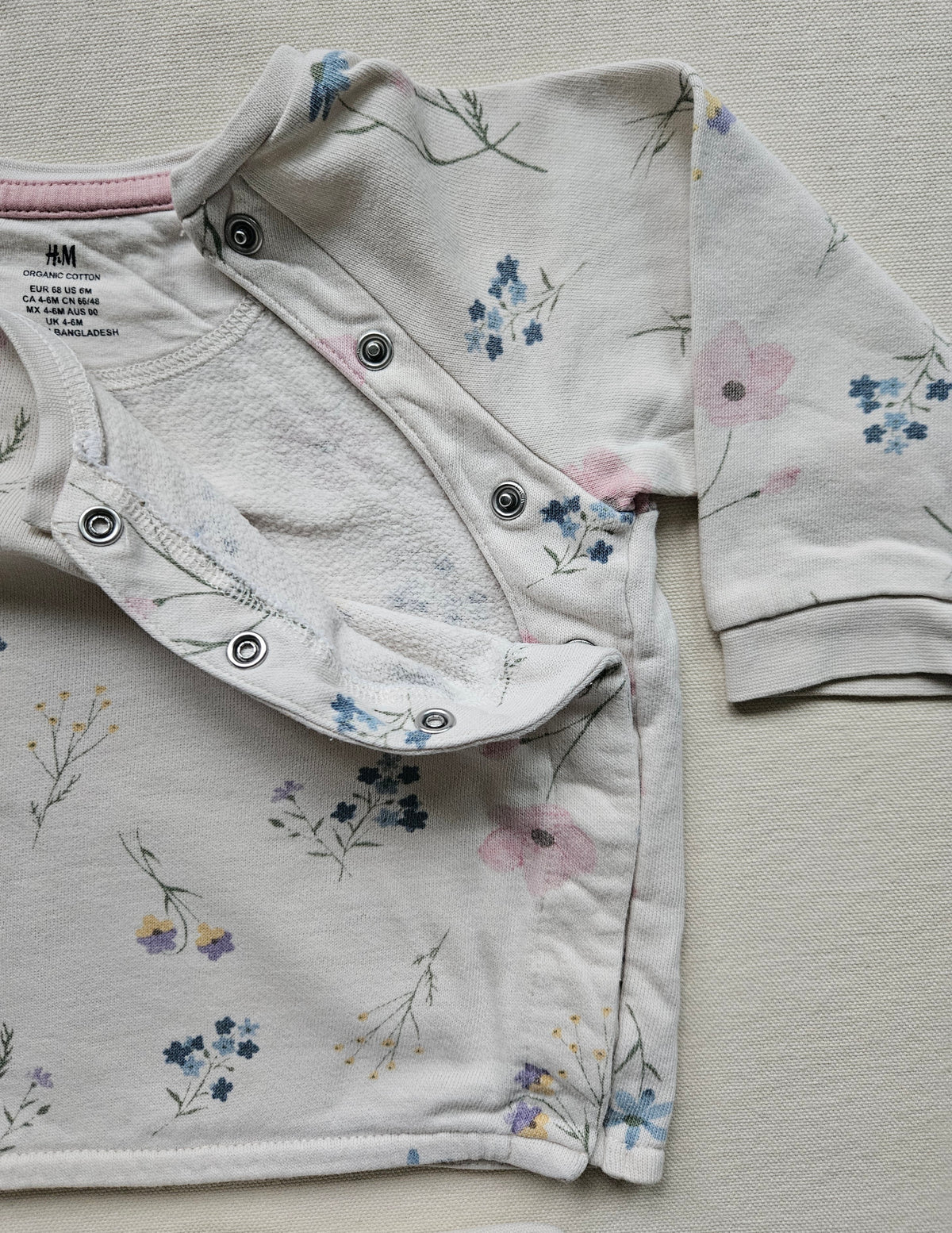 H&M 2-teiliges Baby-Set mit Blumenprint | Gr. 68
