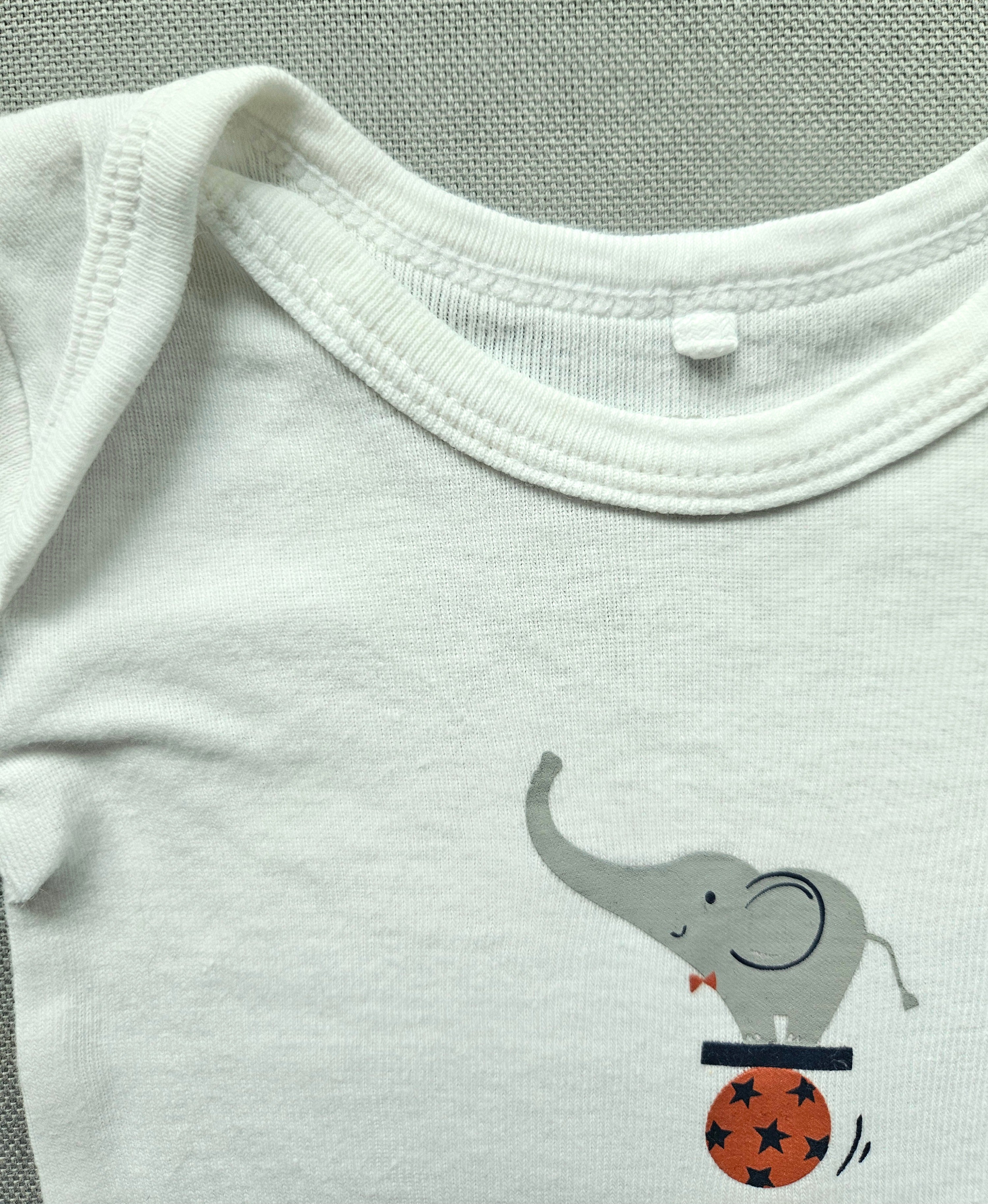 Name It 3er-Set Langarmbodys – Zirkus & Elefant 🎪 | Gr. 50