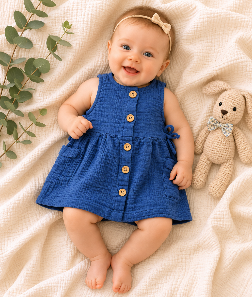 Vertbaudet Musselin-Kleid |Gr. 60