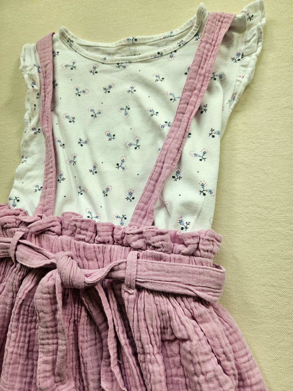 Vertbaudet Outfit mit Musselin-Rock | Gr. 86