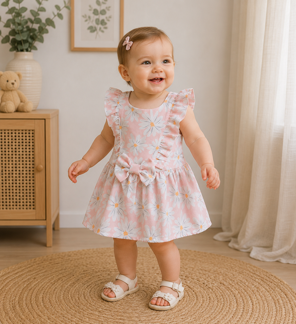 Serkon Blumenkleid mit Schleife 🌼 | Gr. 86