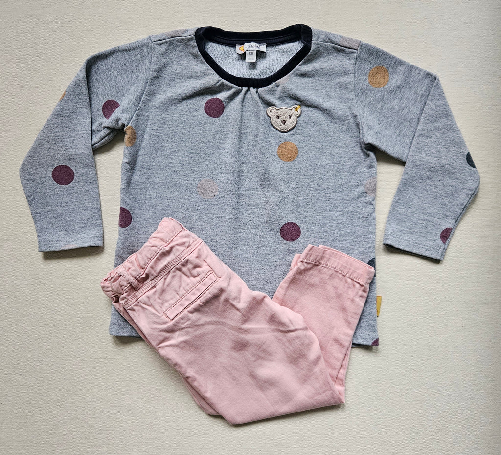 Steiff & Zara Outfit-Set – Sweatshirt & Hose | Gr. 86