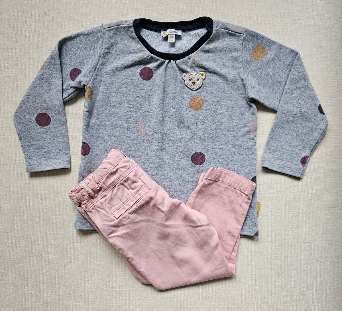Steiff & Zara Outfit-Set – Sweatshirt & Hose | Gr. 86