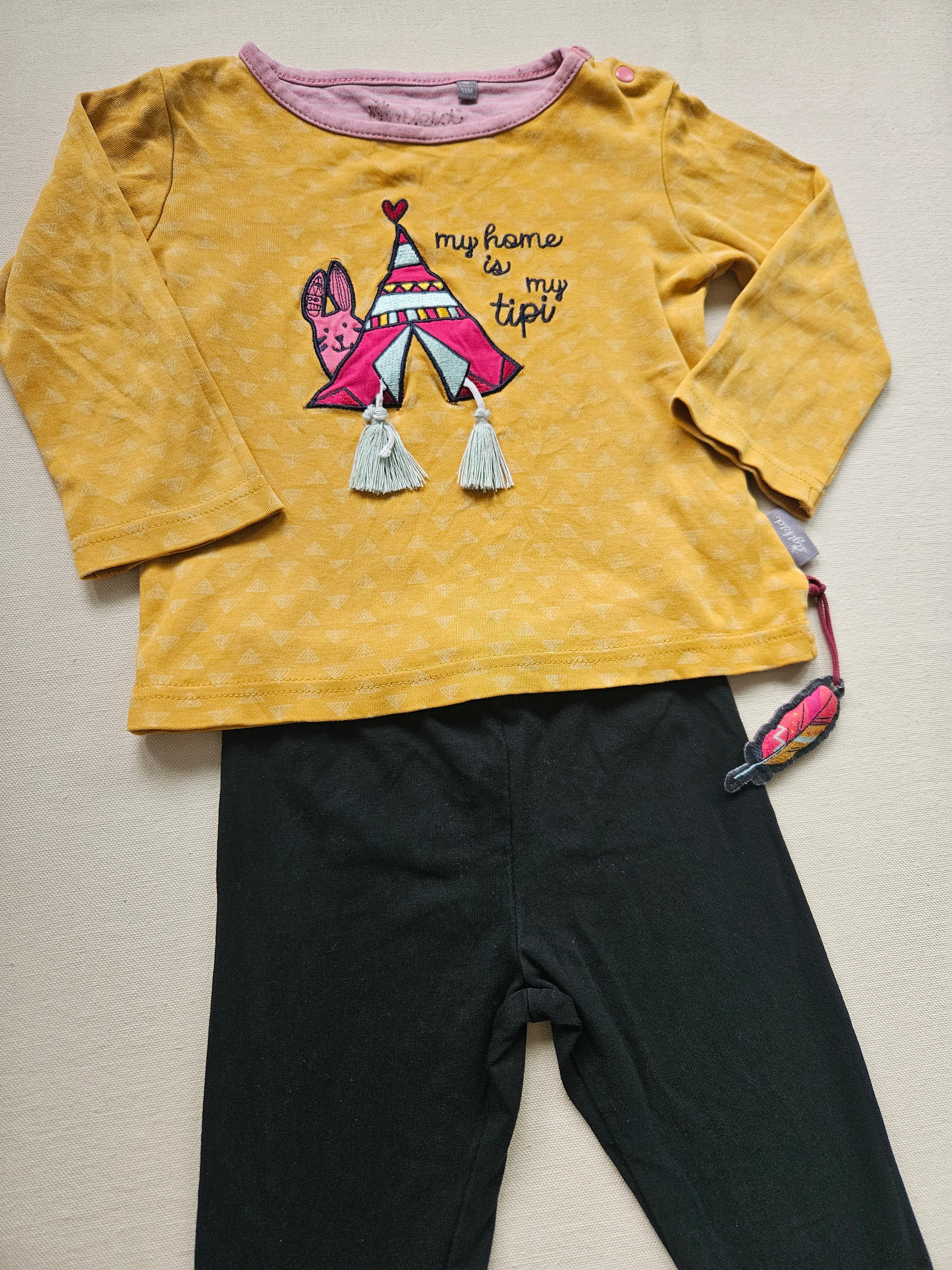 Sigikid Langarmshirt & Minymo Leggings – Outfit | Gr. 86