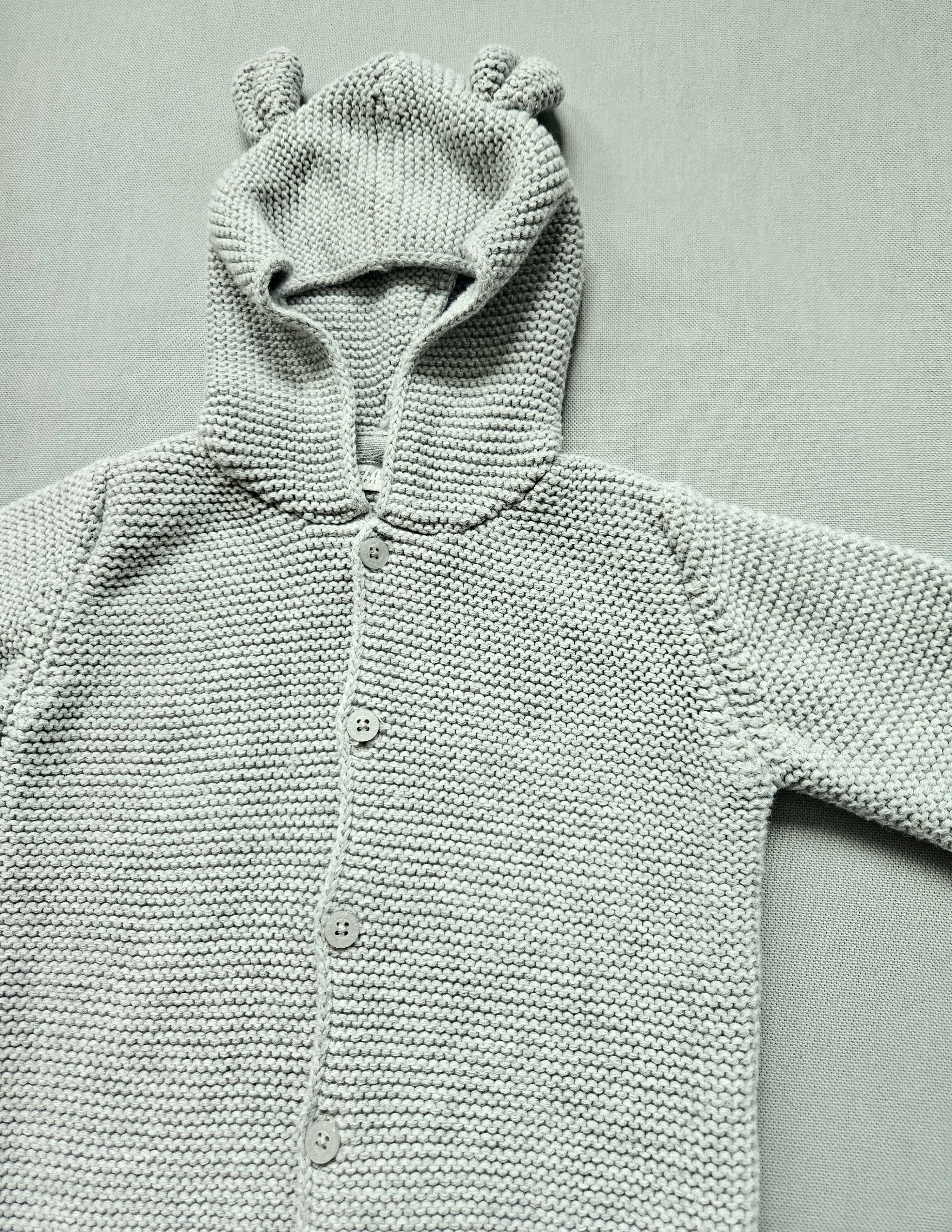 Next Strickjacke mit Öhrchen-Kapuze | Gr. 74