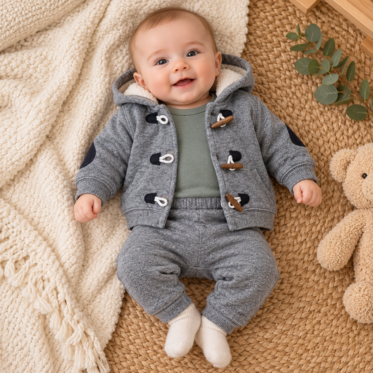 Carter’s & Name It – 3-teiliges Babyset mit Kapuzenjacke | Gr. 62