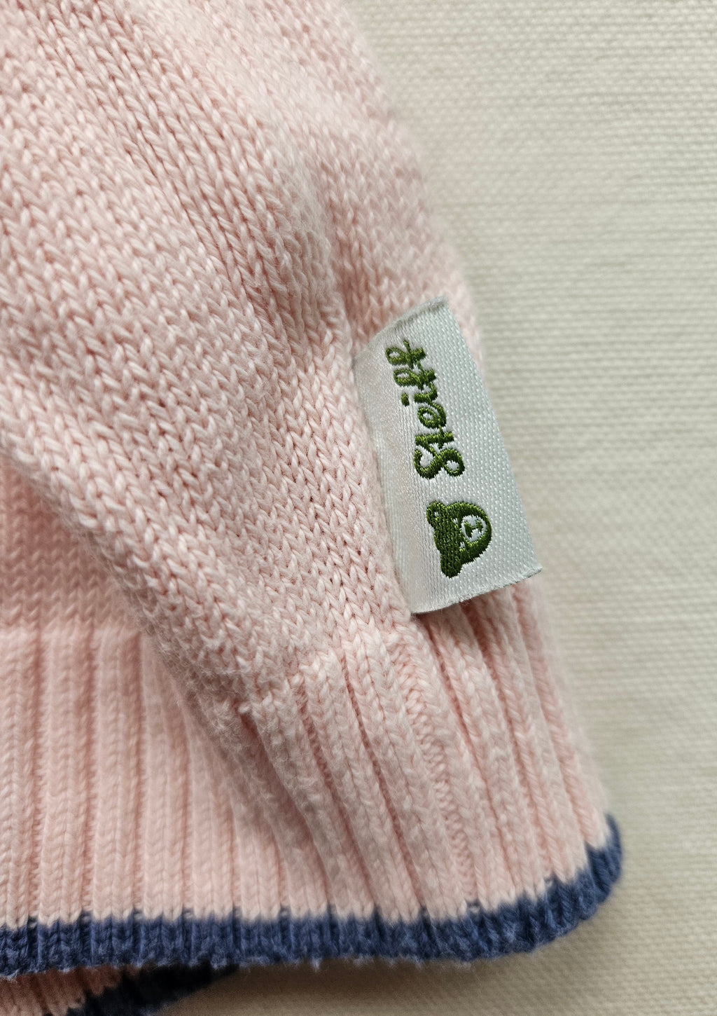 Steiff Strickmütze rosa mit Teddy-Applikation | Gr. 51 / 2–3 Jahre