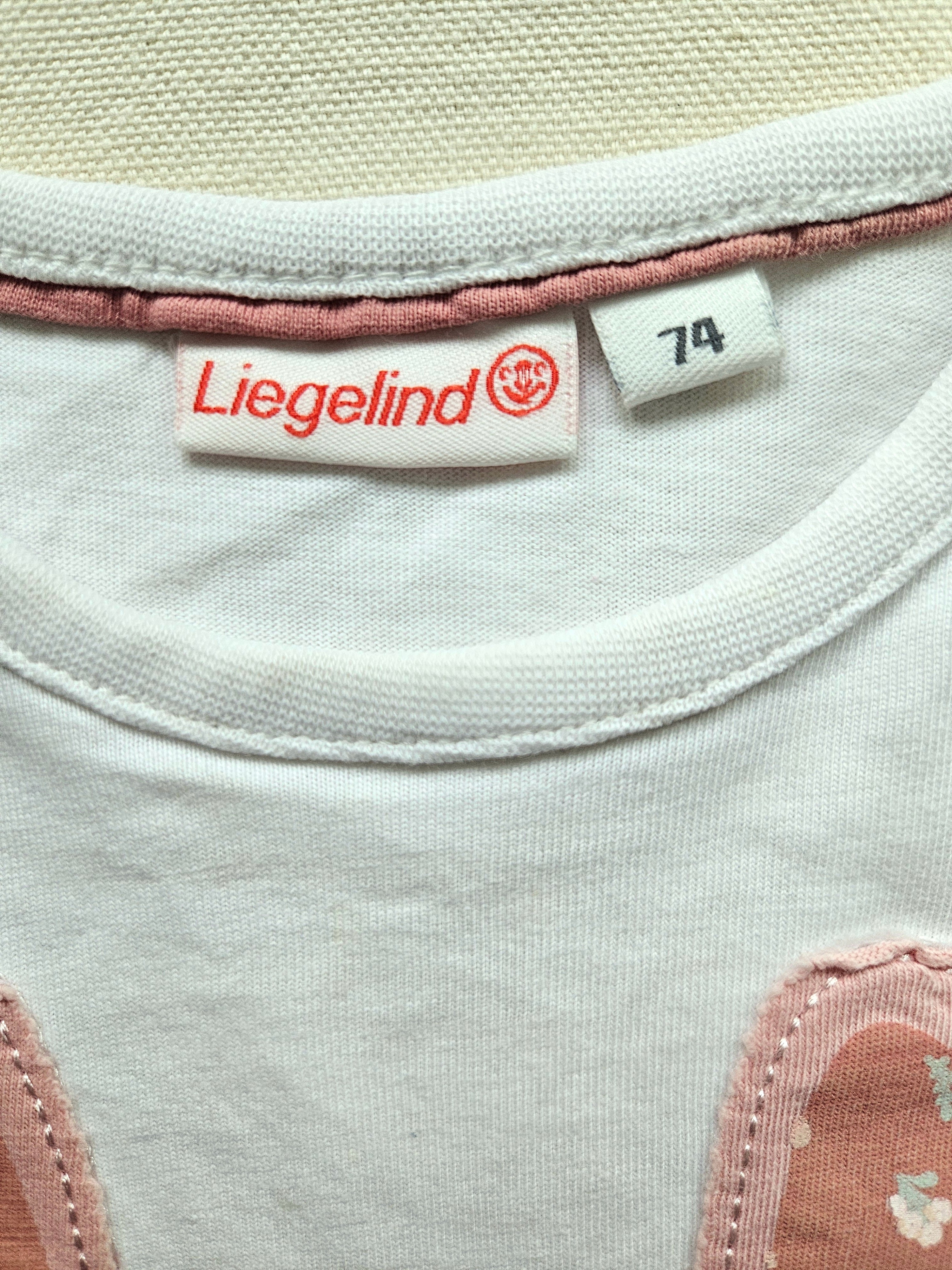 Liegelind Set mit Hasen-Shirt & Blumenleggings 🐰 | Gr. 74