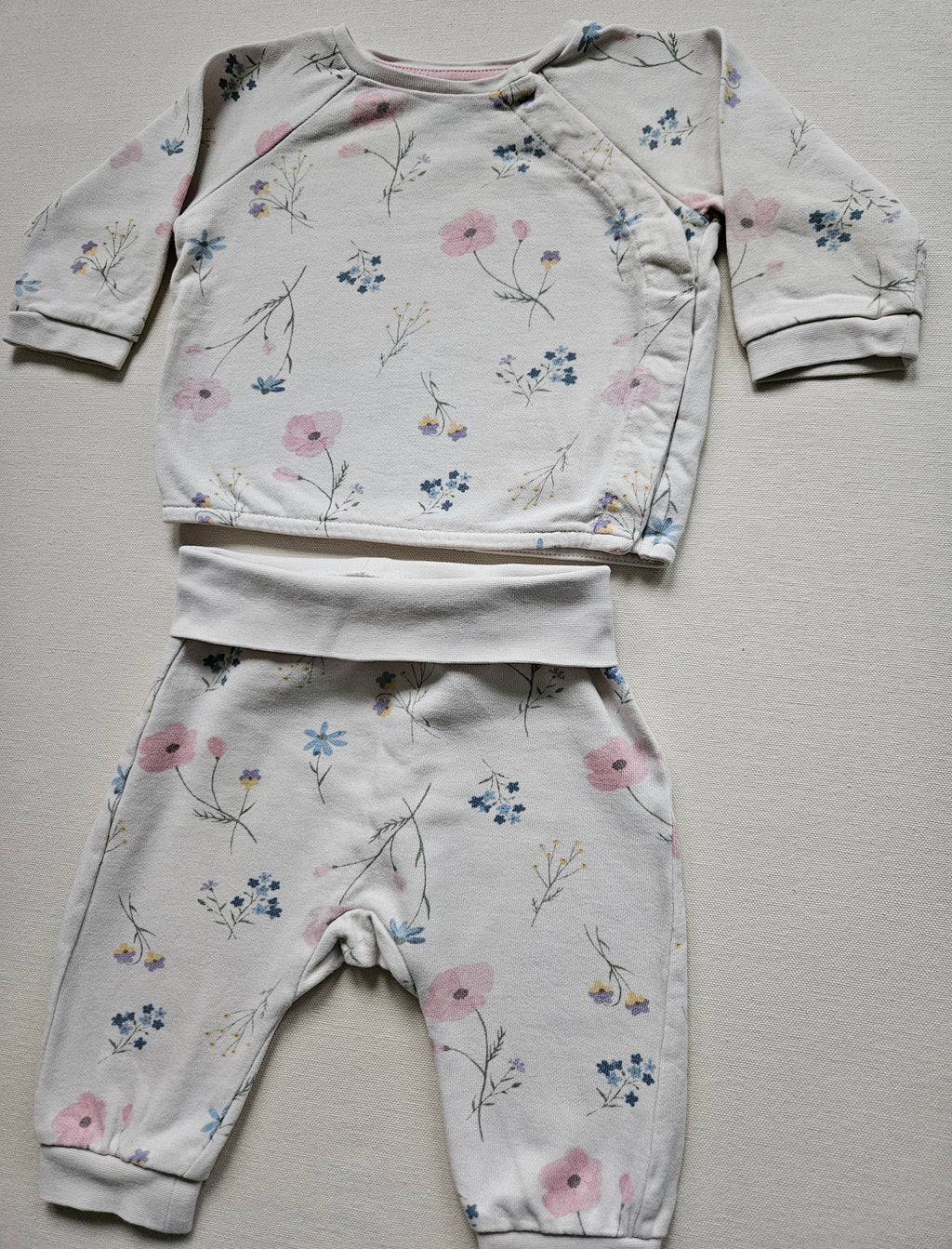H&M 2-teiliges Baby-Set mit Blumenprint | Gr. 68
