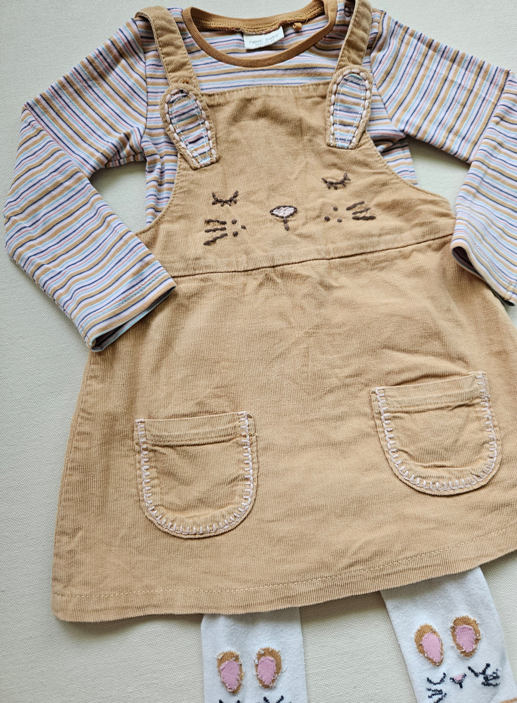 Next 3-teiliges Outfit mit Häschenkleid 🐰 | Gr. 80