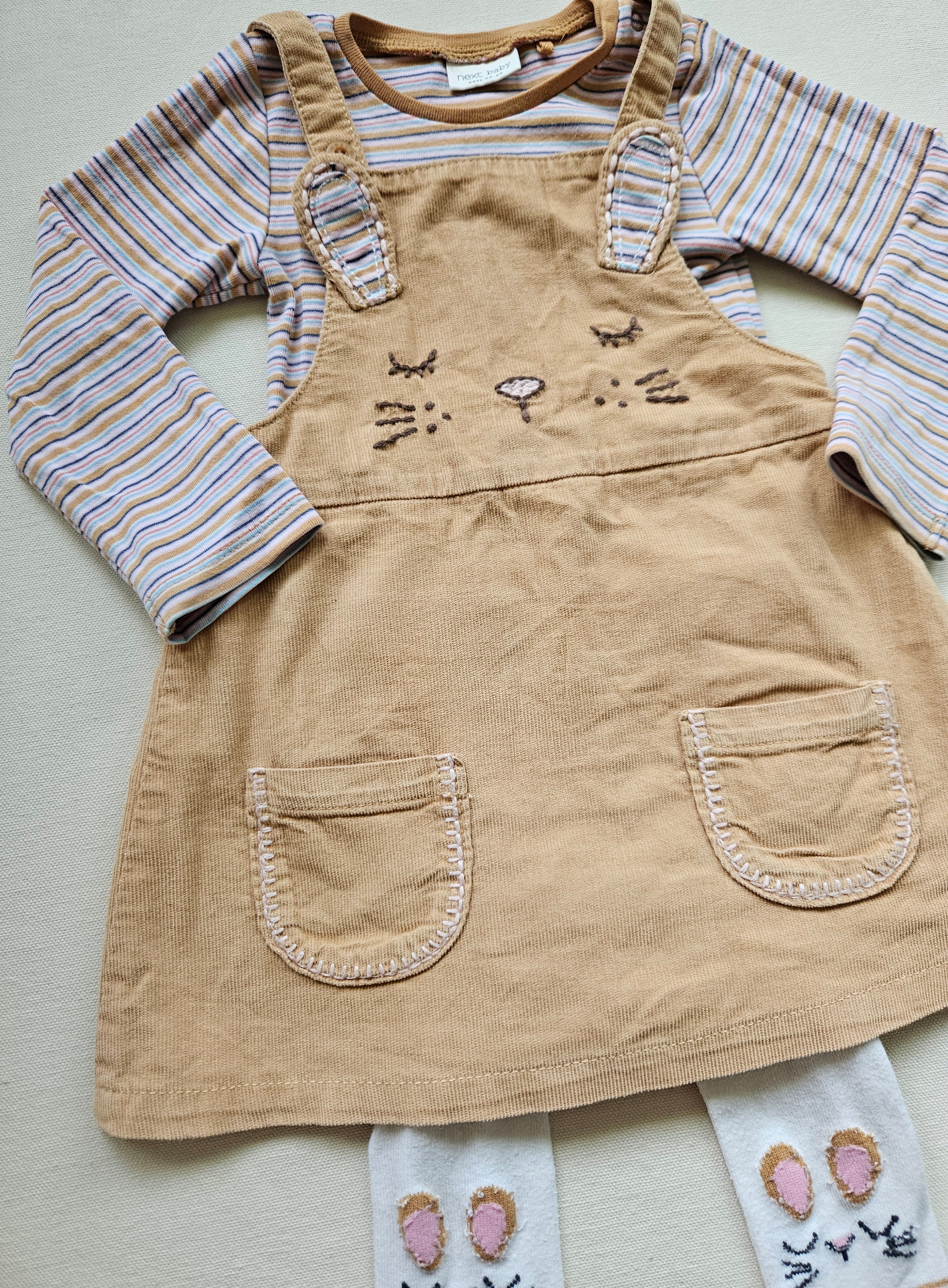 Next 3-teiliges Outfit mit Häschenkleid 🐰 | Gr. 80