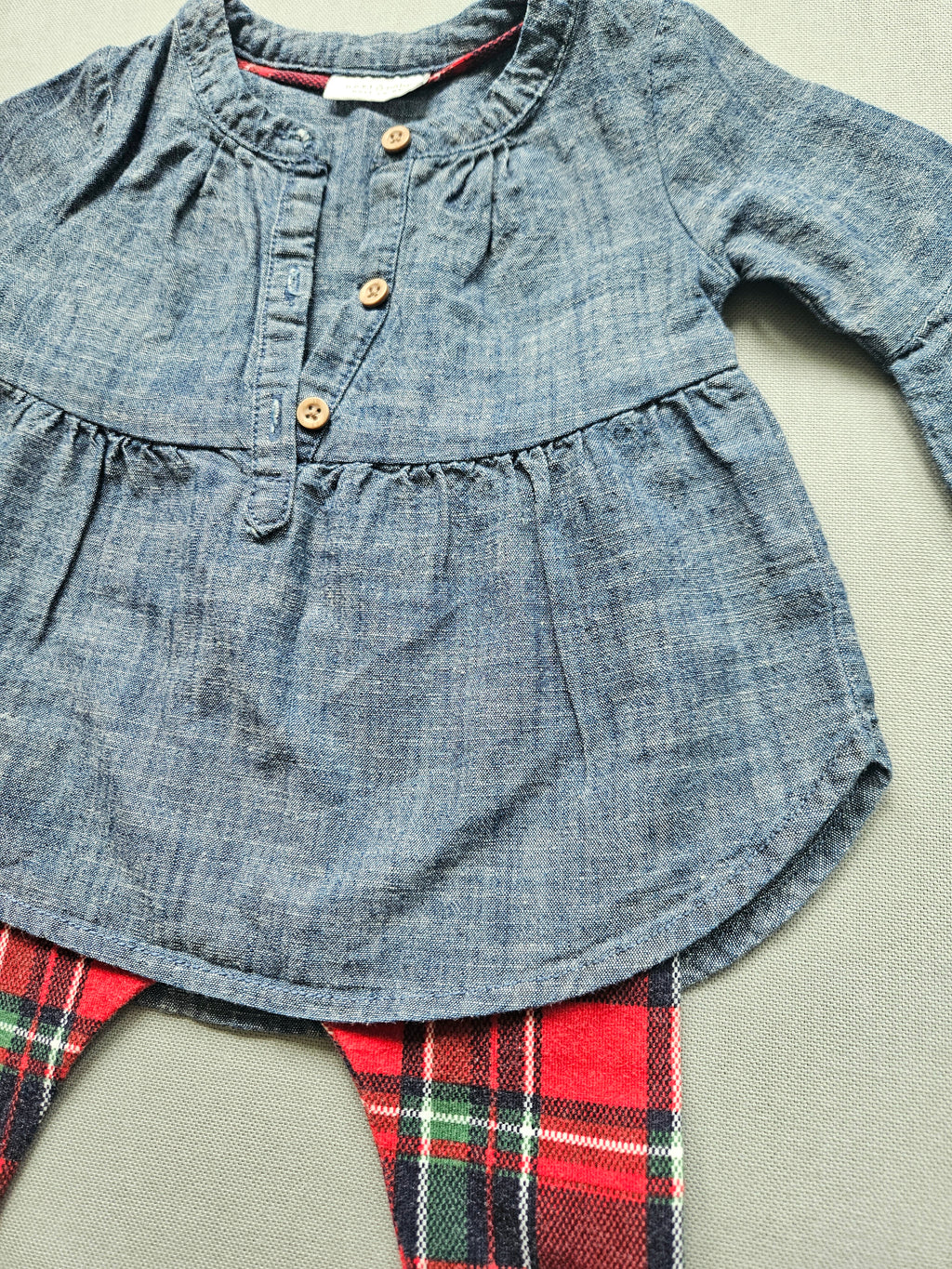 Next Outfit-Set Denim-Tunika + Leggings | Gr. 68