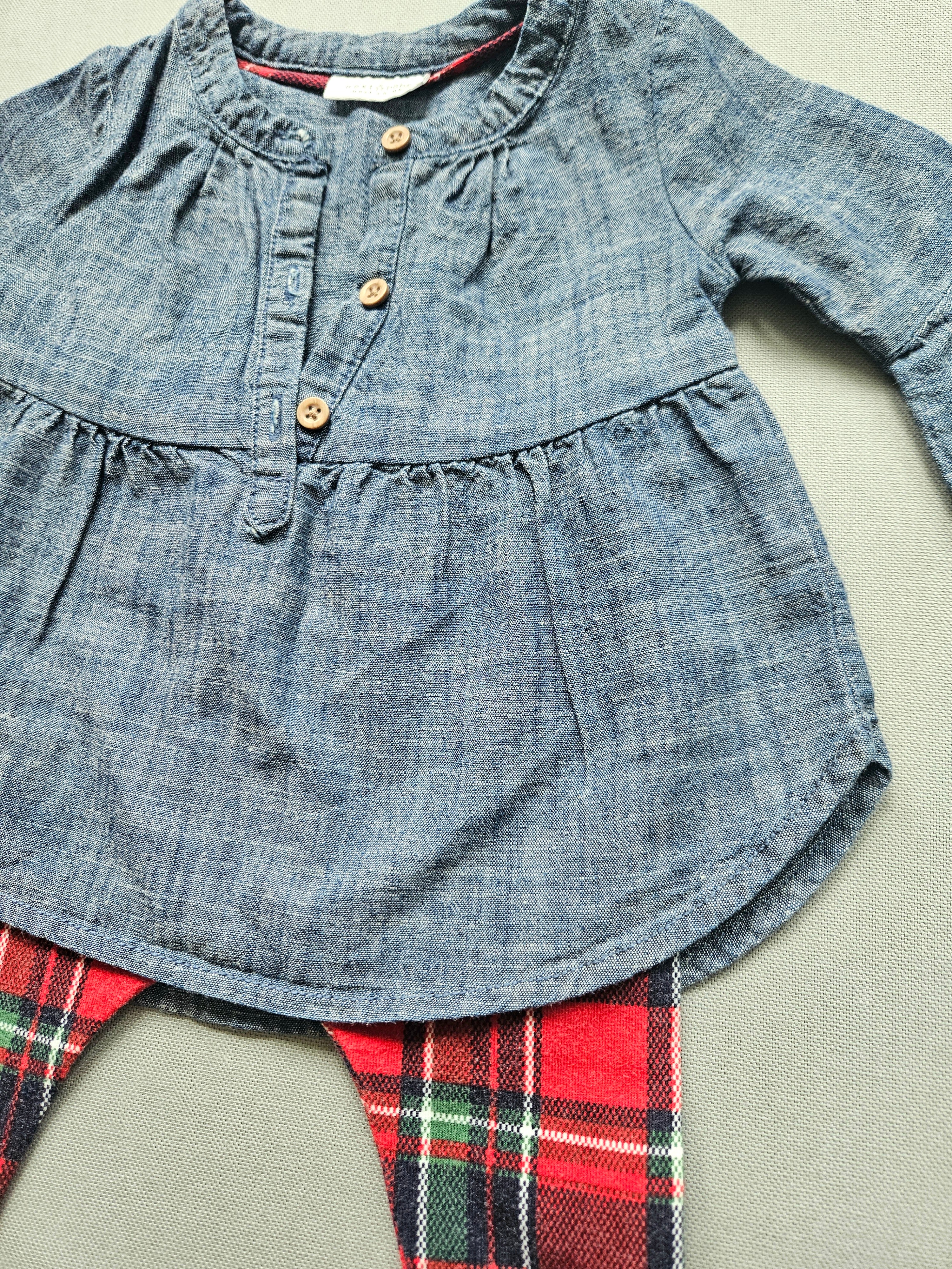Next Outfit-Set Denim-Tunika + Leggings | Gr. 68
