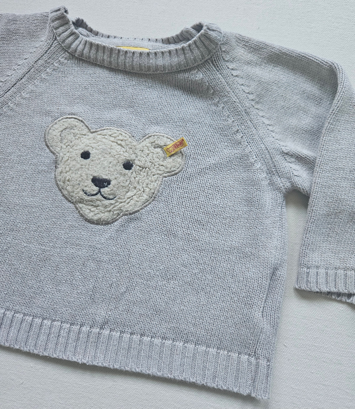 Steiff Strickpullover mit Teddy-Applikation 🐻 | Gr. 62
