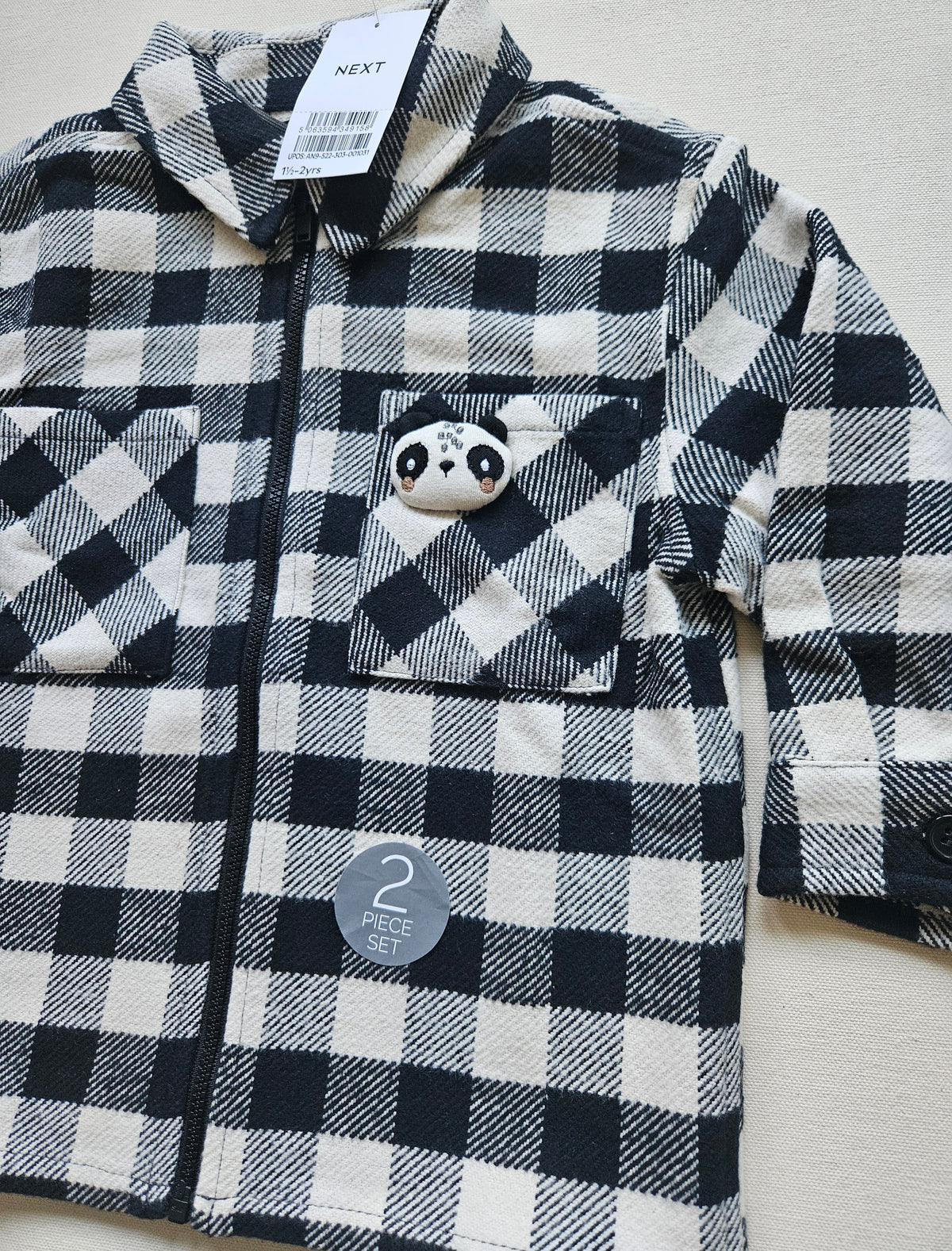 NEXT 2-teiliges Jungen-Set mit Panda 🐼 | Gr. 92 | NEU mit Etikett