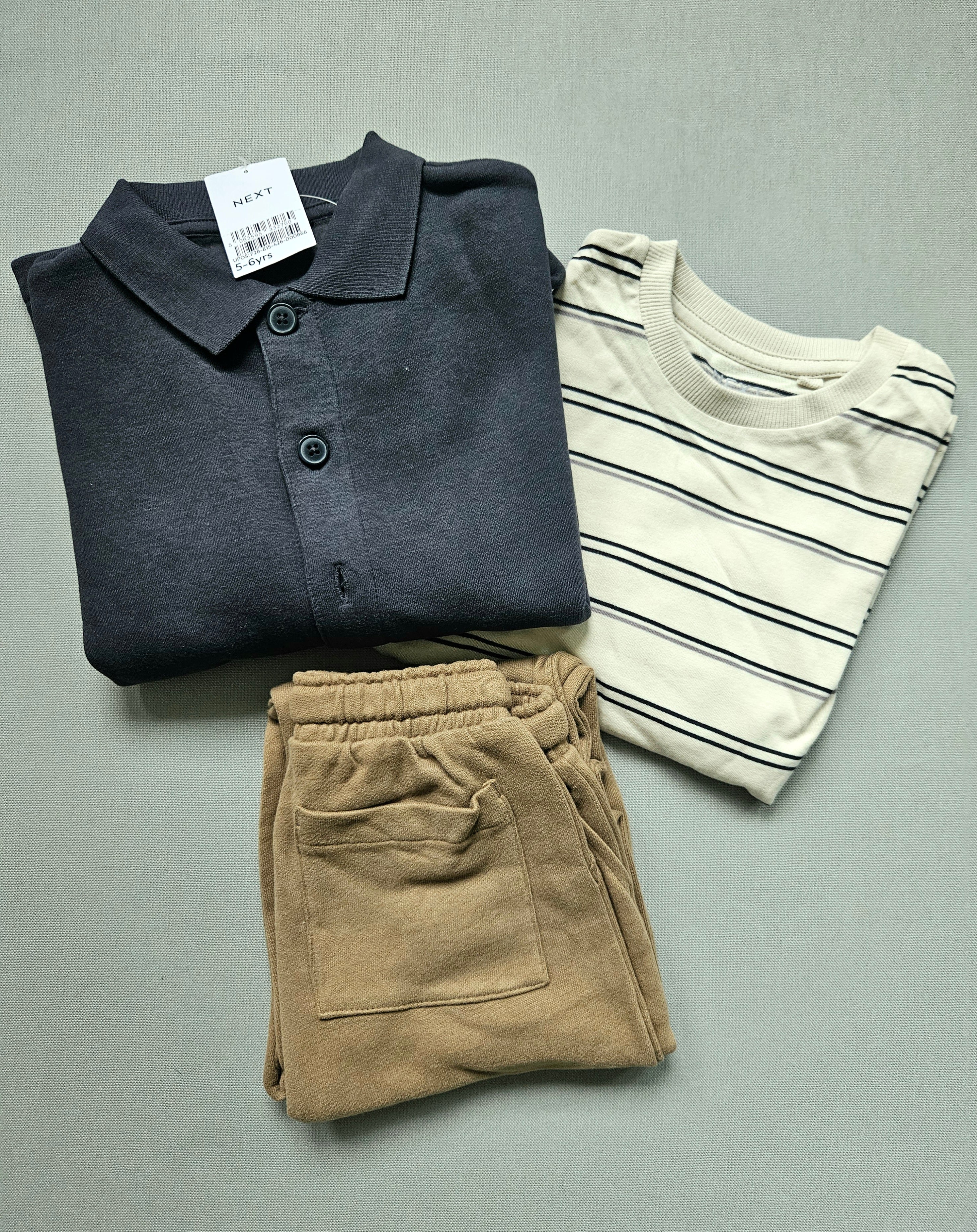Set Outfit 3tlg NEU Jogger, Langarmshirt, Jacke - Größe 116 - NEXT