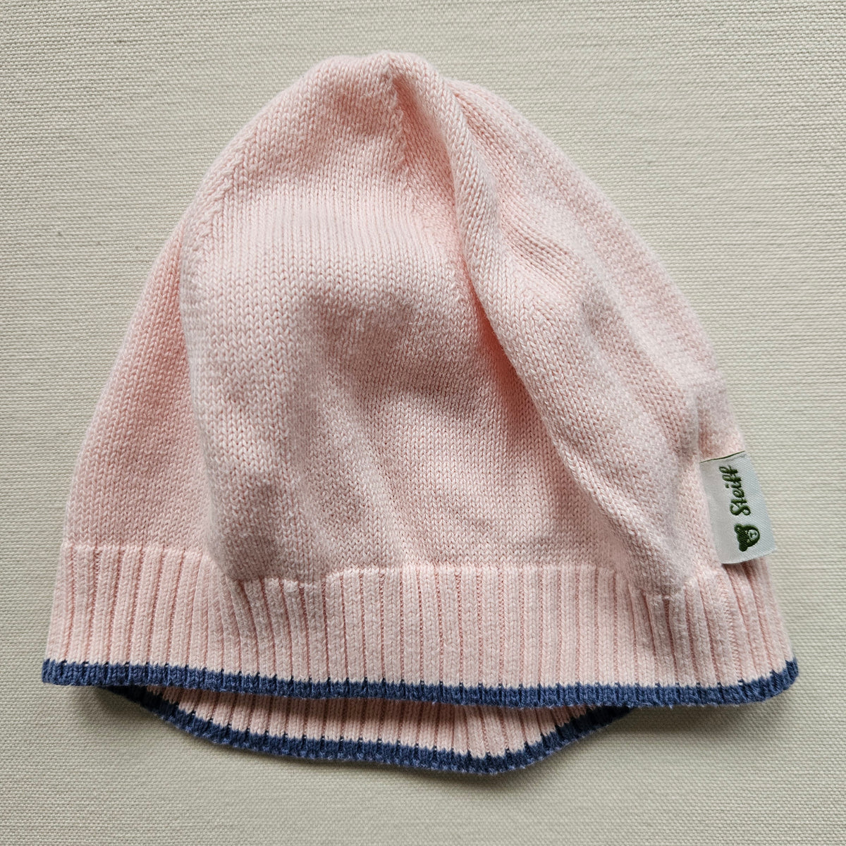 Steiff Strickmütze rosa mit Teddy-Applikation | Gr. 51 / 2–3 Jahre