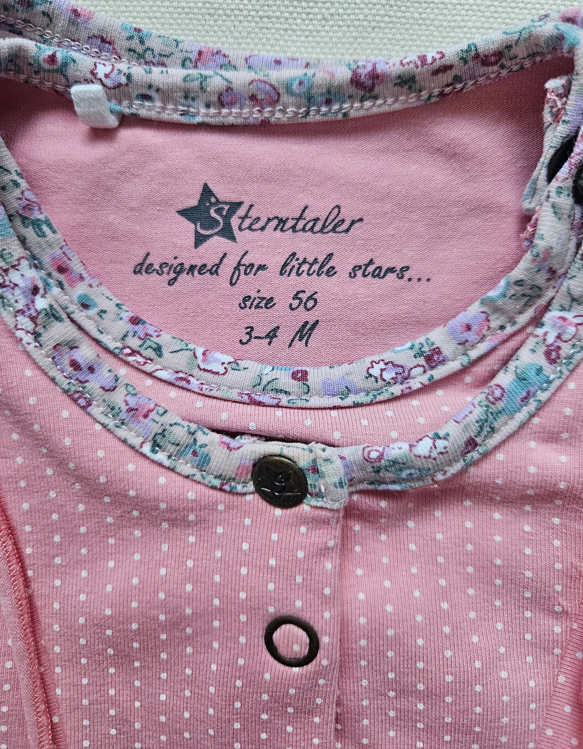 Sterntaler 2-teiliges Strampler-Set mit Blumenmuster 🌸 | Gr. 56