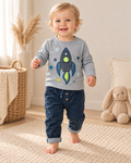 NEXT & H&M Jungen Outfit Rakete mit gefütterter Cordhose 🚀 | Gr. 86