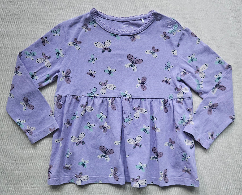 s.Oliver Schmetterlings-Tunika & Minymo Leggings 🦋 | Gr. 86