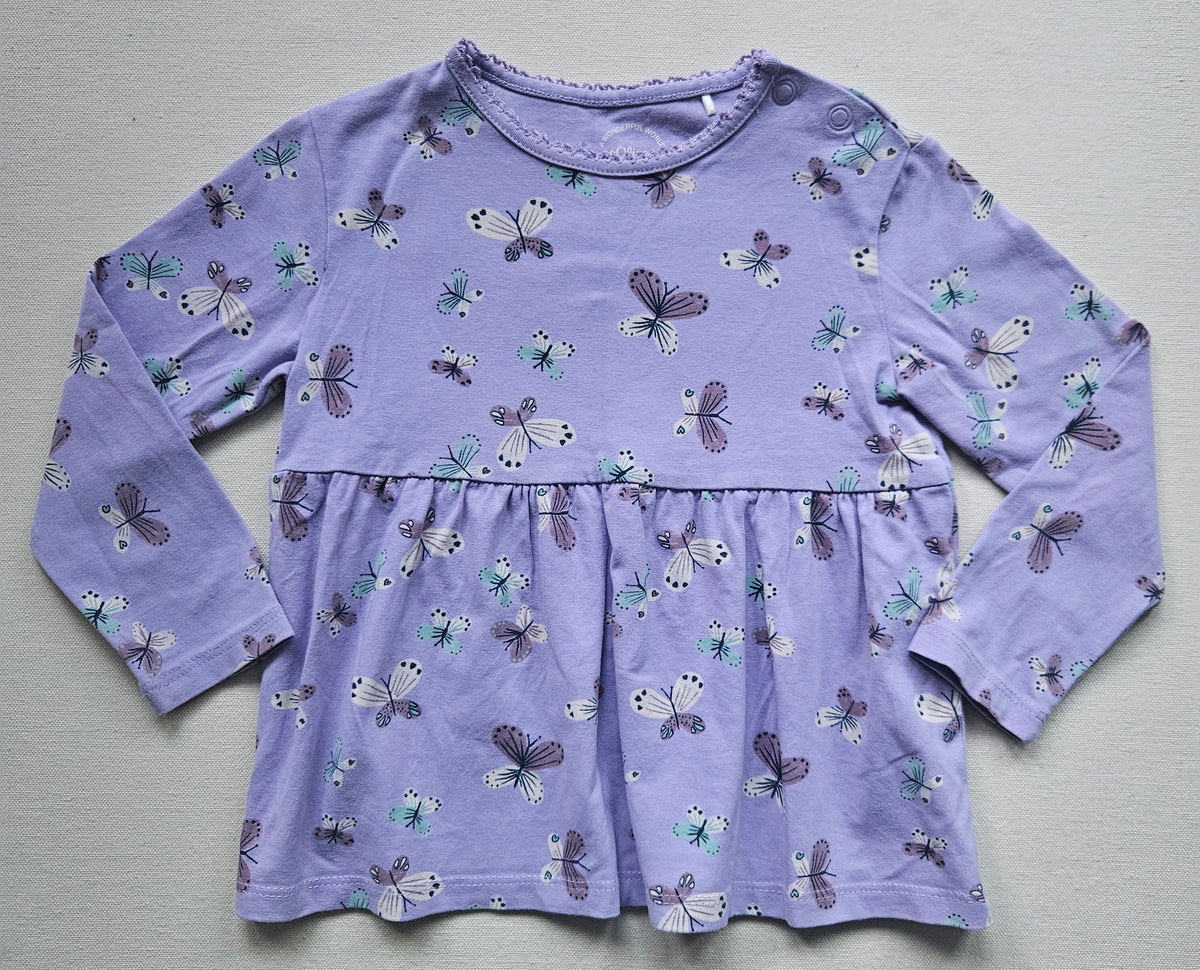 s.Oliver Schmetterlings-Tunika & Minymo Leggings 🦋 | Gr. 86