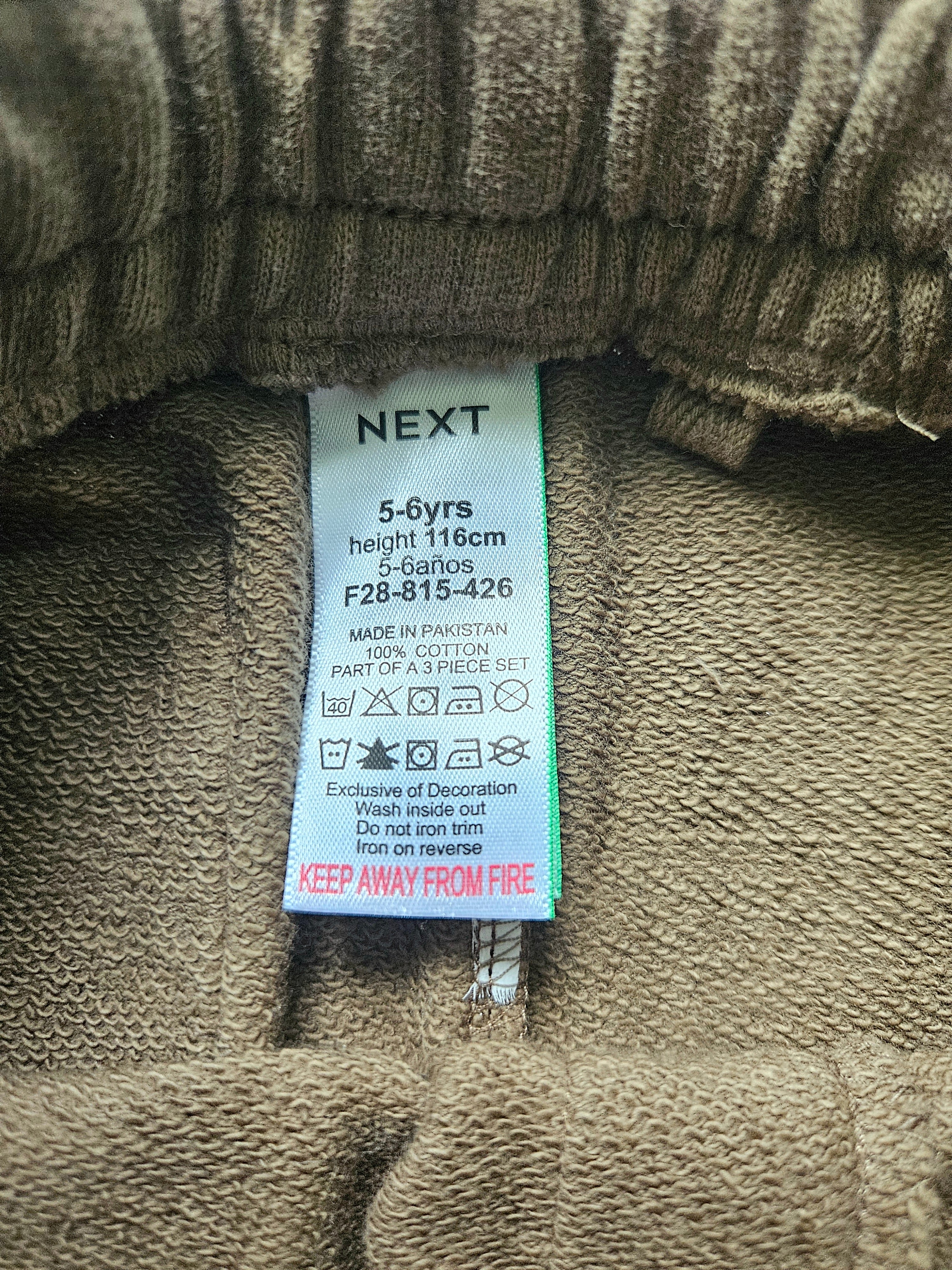 Set Outfit 3tlg NEU Jogger, Langarmshirt, Jacke - Größe 116 - NEXT