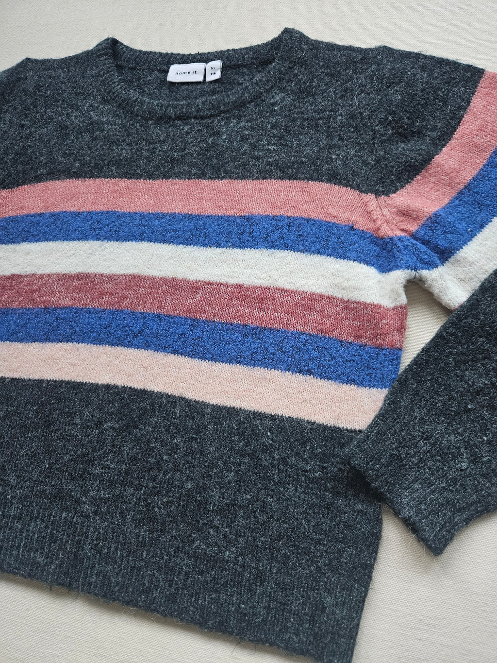 Name it Mädchen Strickpullover gestreift | Gr. 116