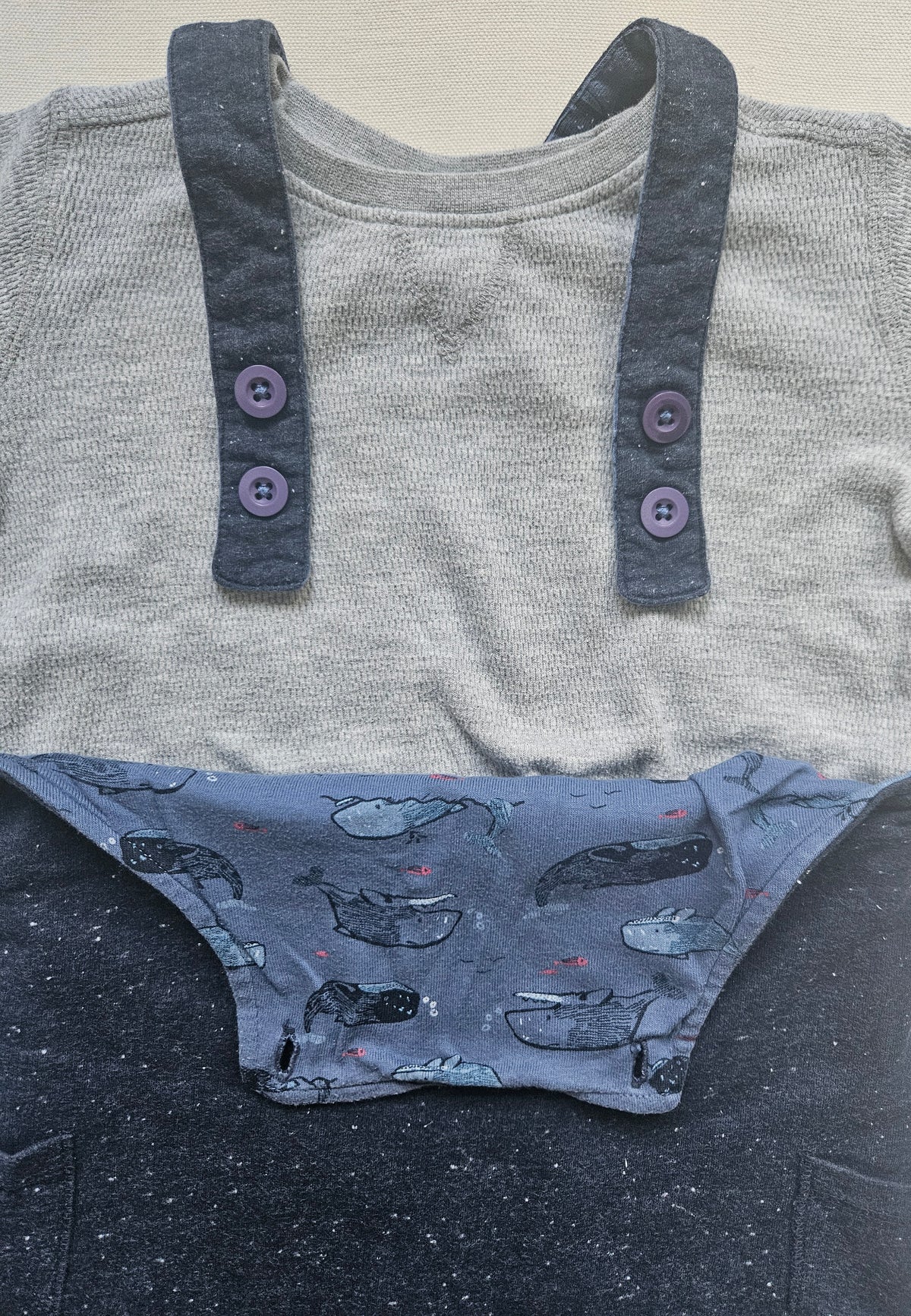 People Wear Organic Latzoverall & NEXT Shirt mit Wal 🐋 | Gr. 86/92