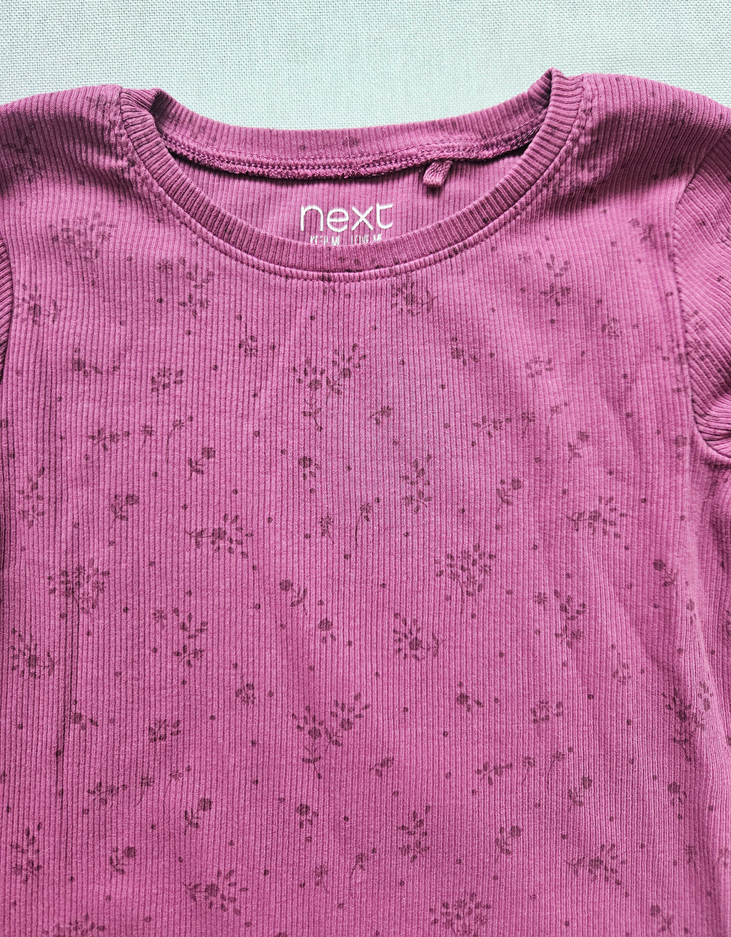 Langarmshirt Rippstoff floral – Gr. 104 – NEXT