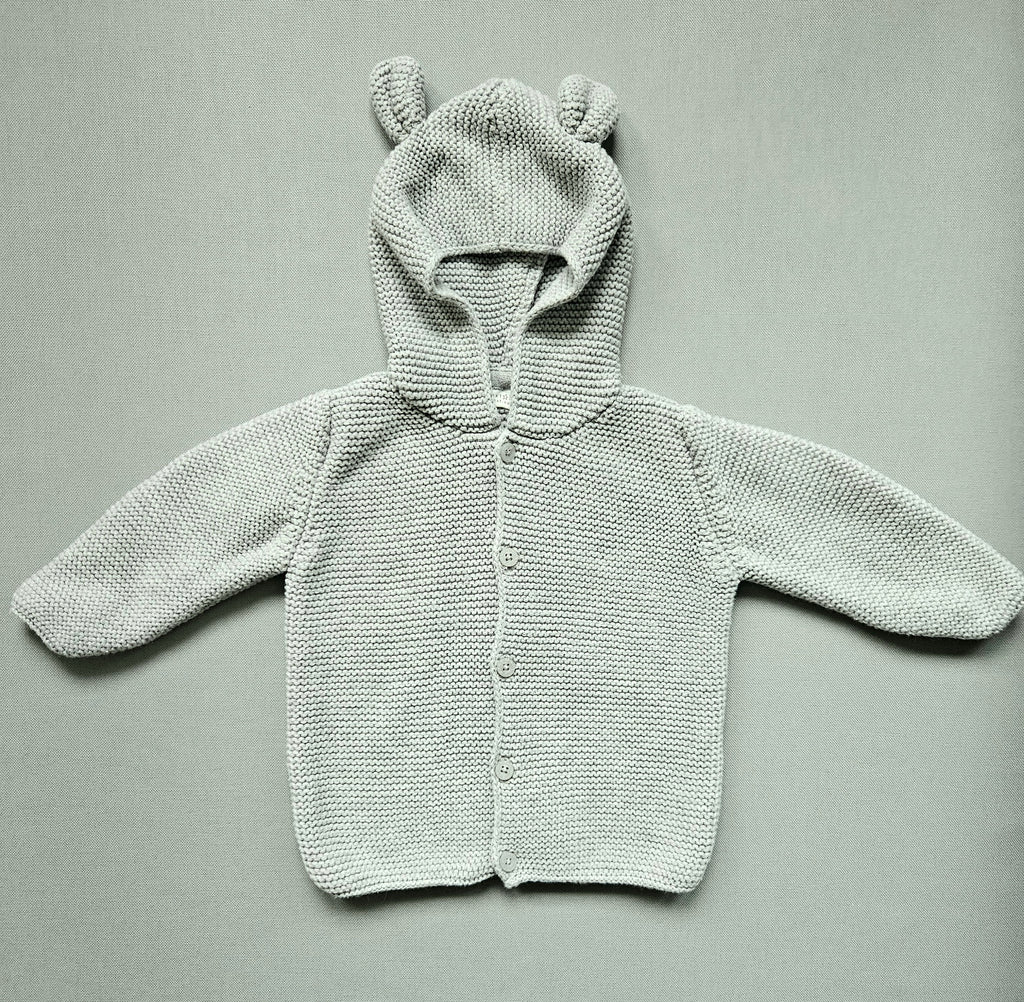 Next Strickjacke mit Öhrchen-Kapuze | Gr. 74