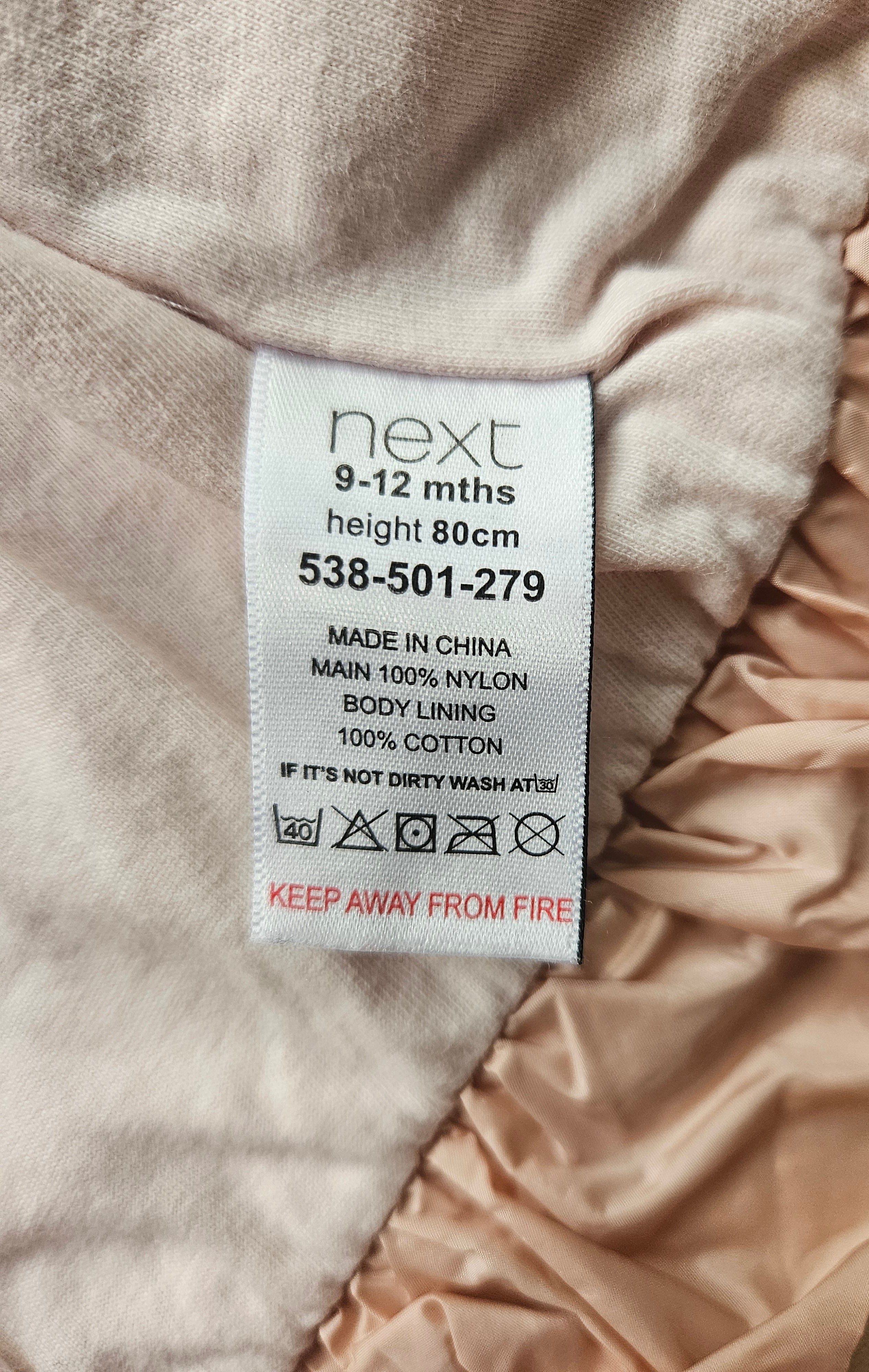 Next Übergangsjacke mit Kapuze & Bärchen-Details | Gr. 80