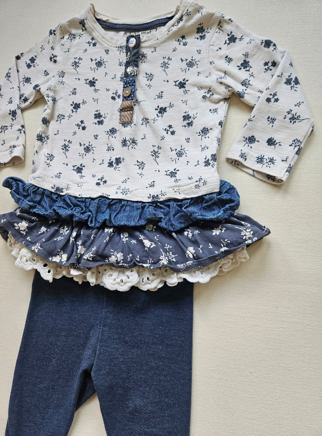 NEXT Mädchen-Set mit Rüschenrock & Leggings | Gr. 68