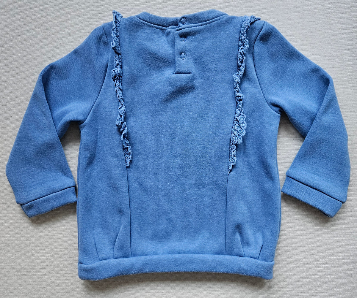 Sergent Major Mädchen-Sweatshirt mit Häschen & Spitzenrüschen 🐇 | Gr. 98