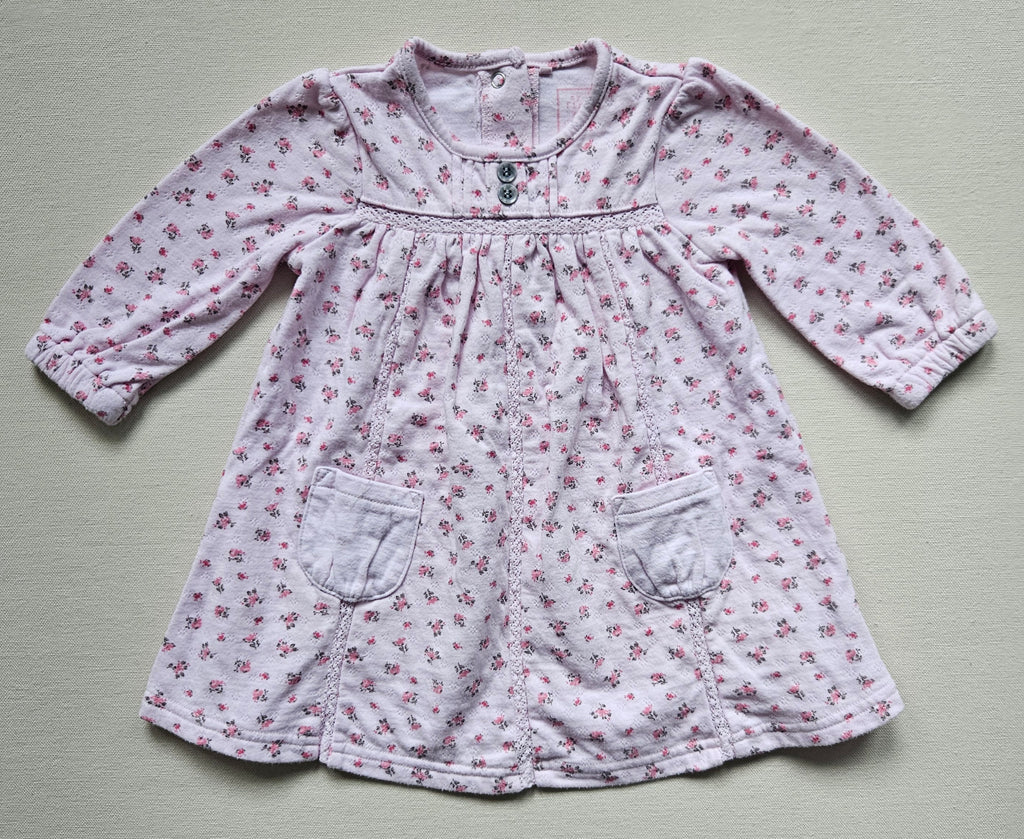 Next Baby Langarmkleid mit Blümchenmuster & Spitzendetails 🌸 | Gr. 68