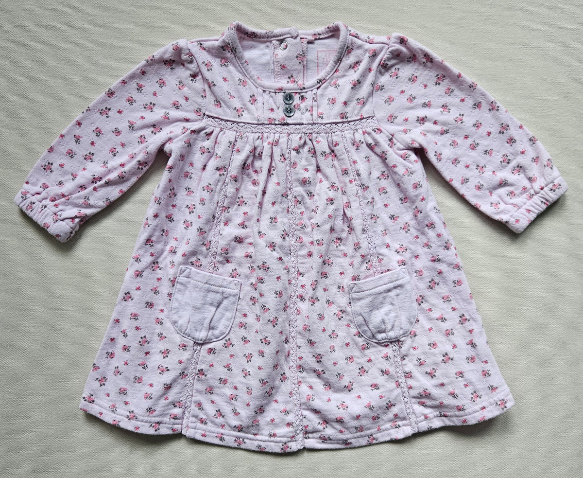 Next Baby Langarmkleid mit Blümchenmuster & Spitzendetails 🌸 | Gr. 68