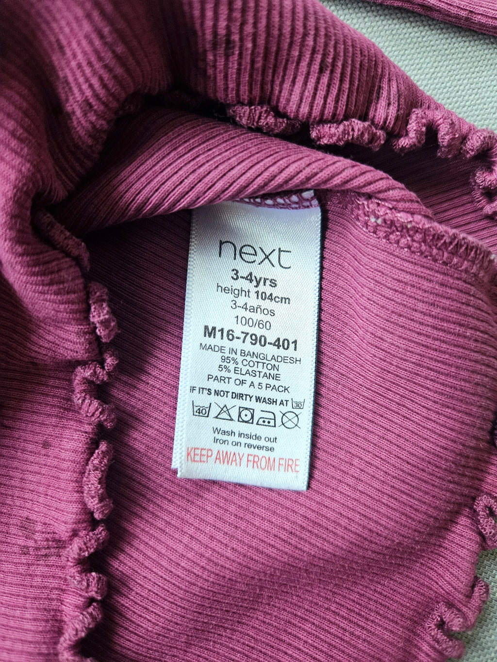 Langarmshirt Rippstoff floral – Gr. 104 – NEXT