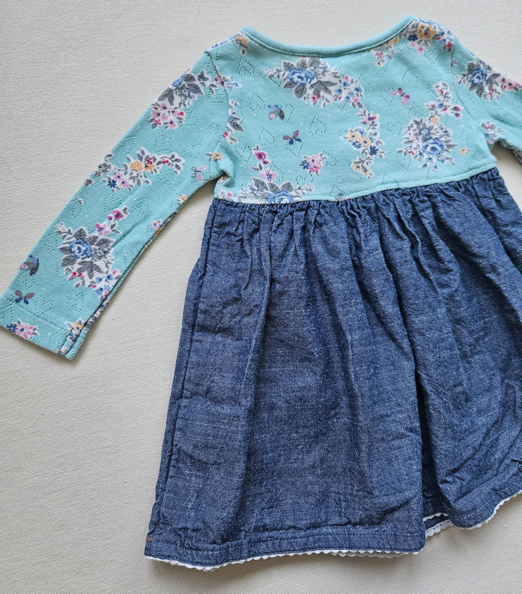 Next Baby Kleid mit Blumen & Applikationen | Gr. 68