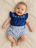 Carter's Sommer-Set mit gestreifter Leinen-Shorts | Gr. 62