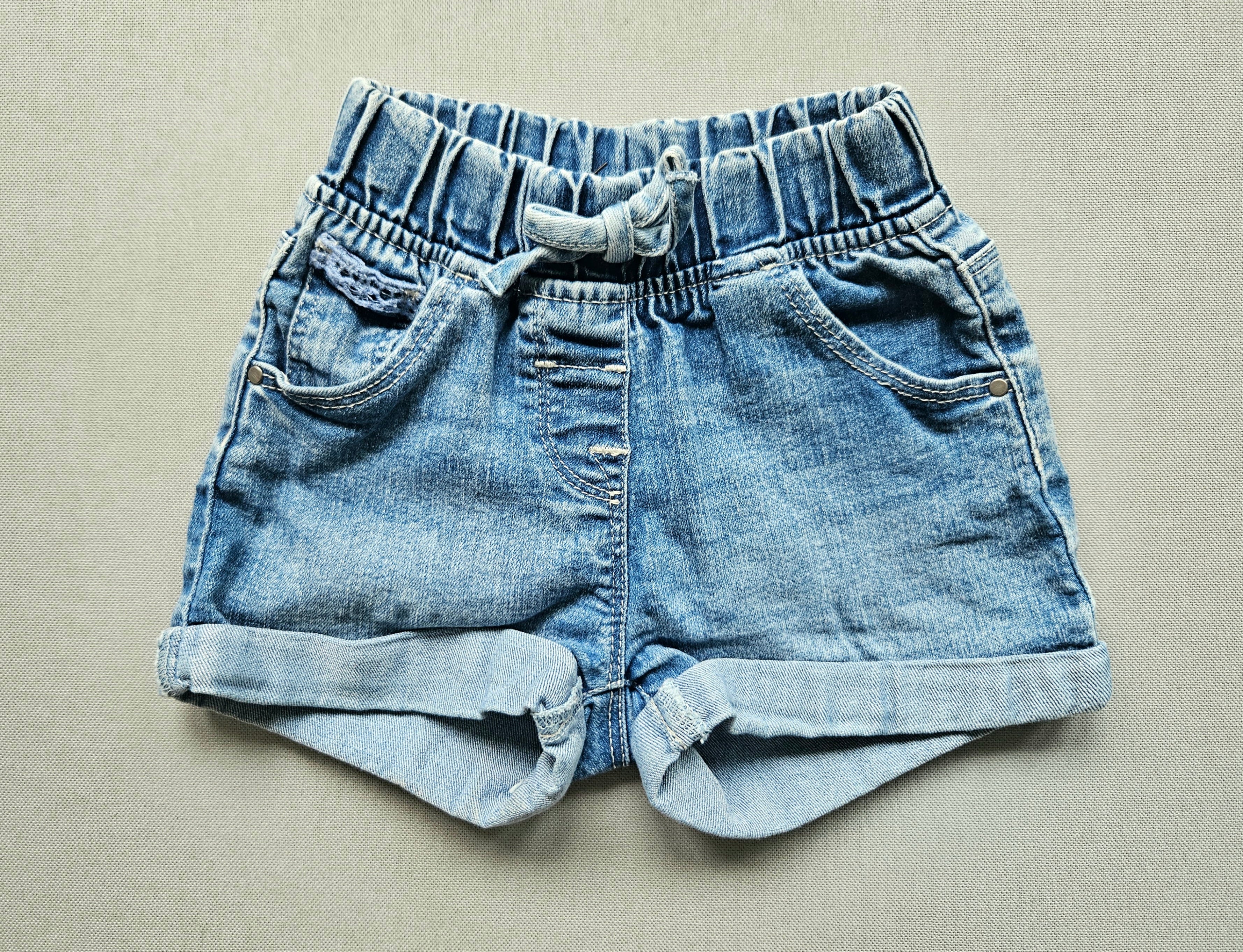 Sommer-Outfit Jeansshorts + Shirt - Größe 86 - NEXT