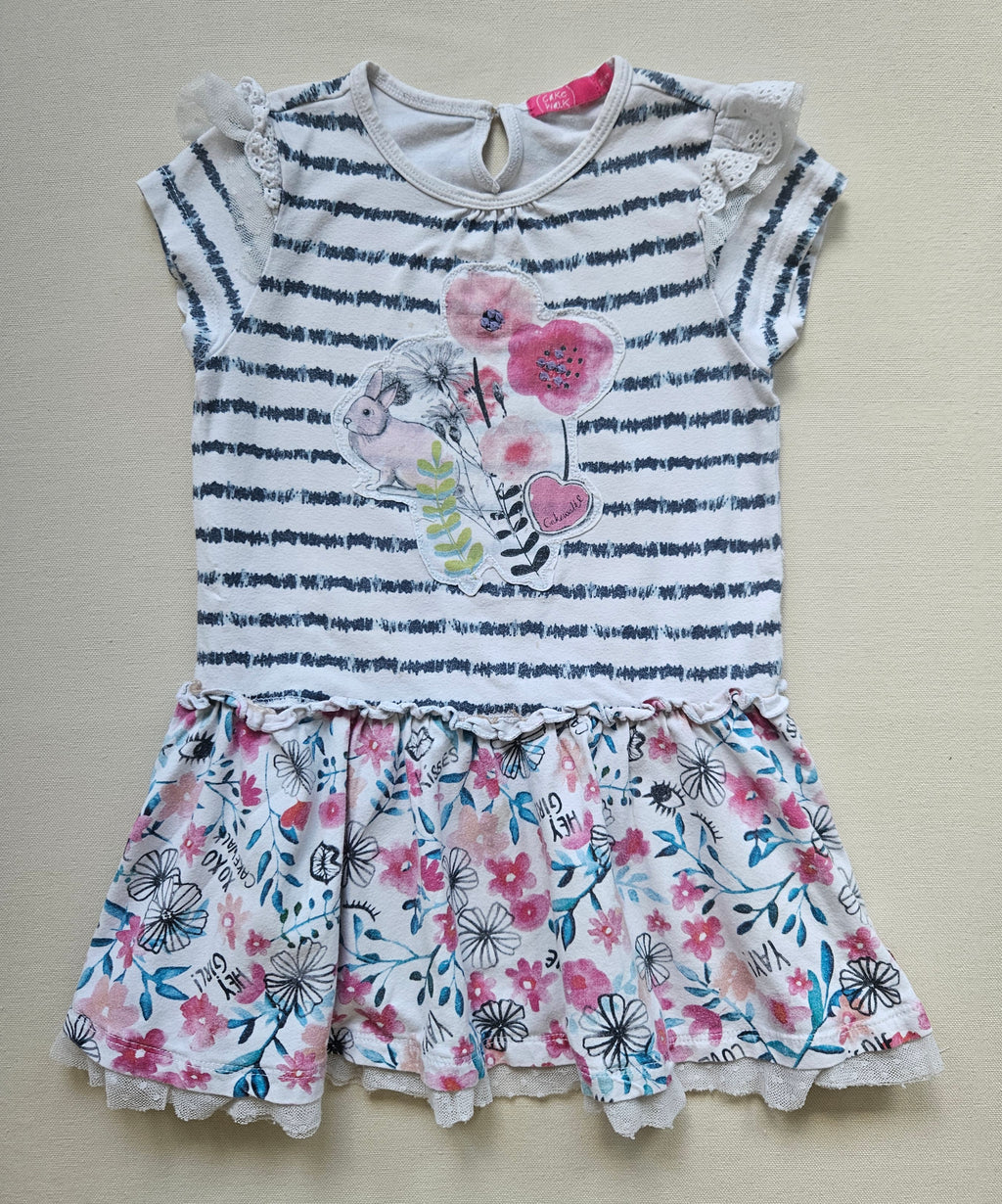 Cakewalk Kleid mit Blumenprint & Häschen 🐇🌸 | Gr. 98